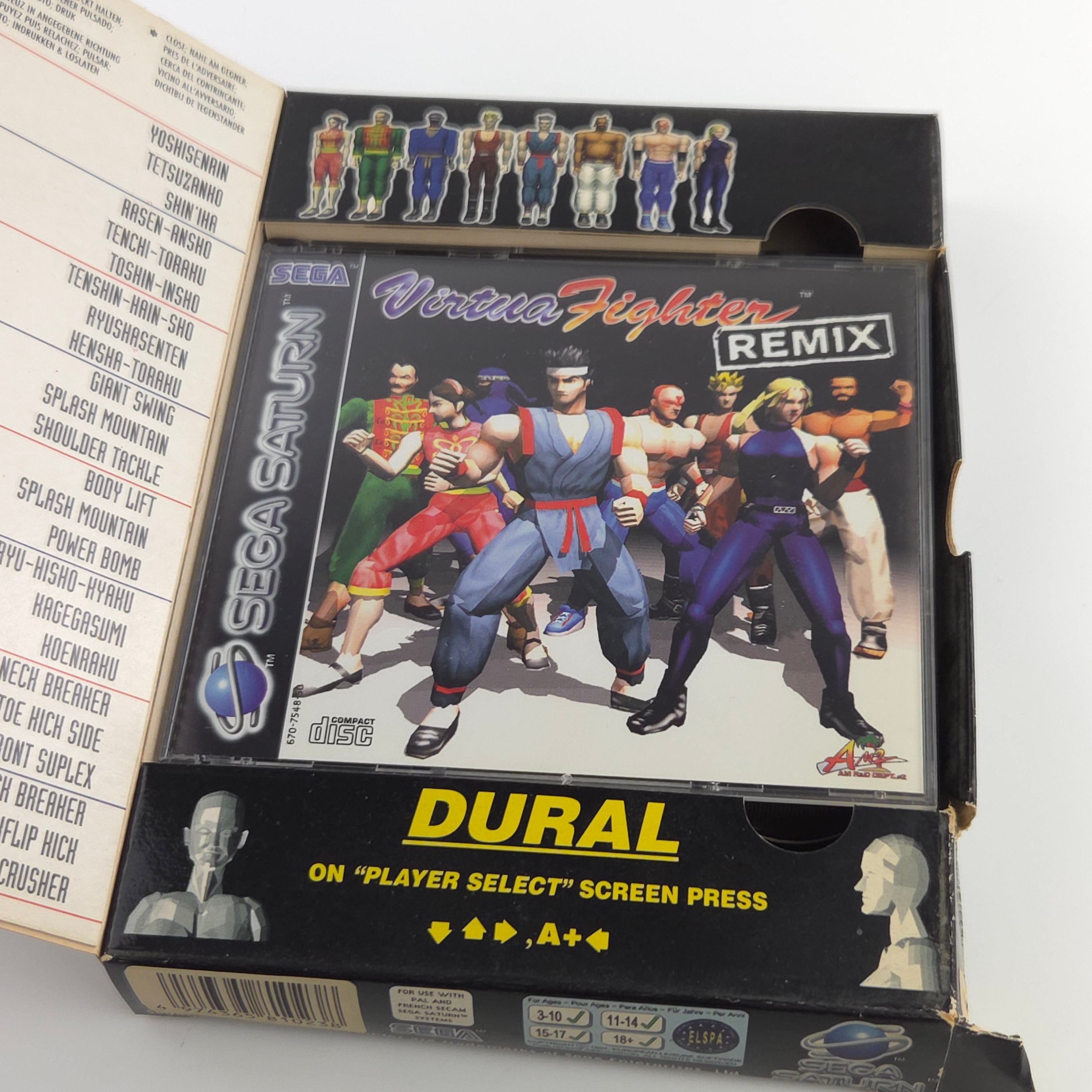 Sega Saturn Spiel – Virtua Fighter Remix + Soundtrack PAL