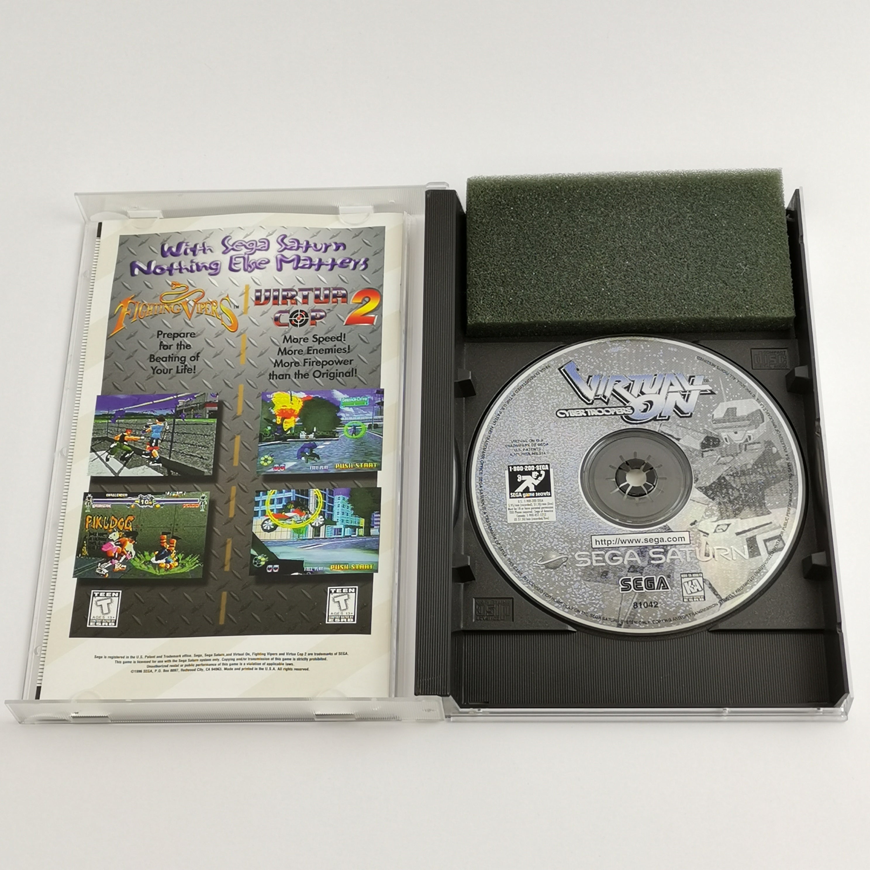 Sega Saturn Spiel – Virtual On Cyber Troopers (OVP USA)