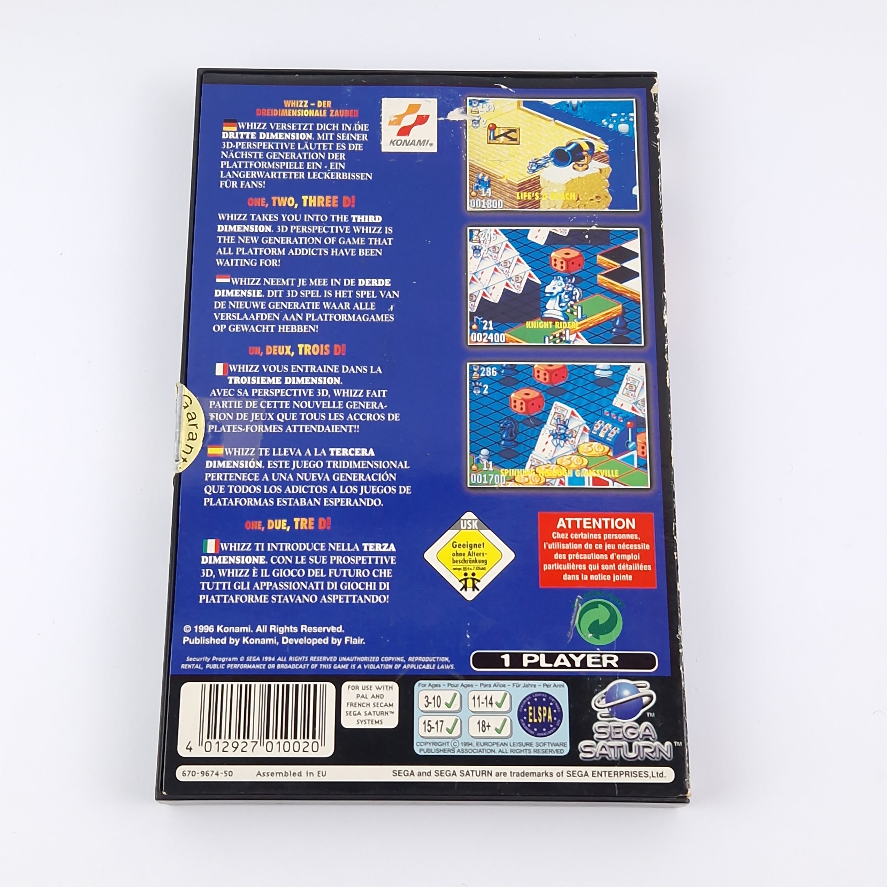 Sega Saturn Spiel – Whizz (OVP Anleitung PAL)