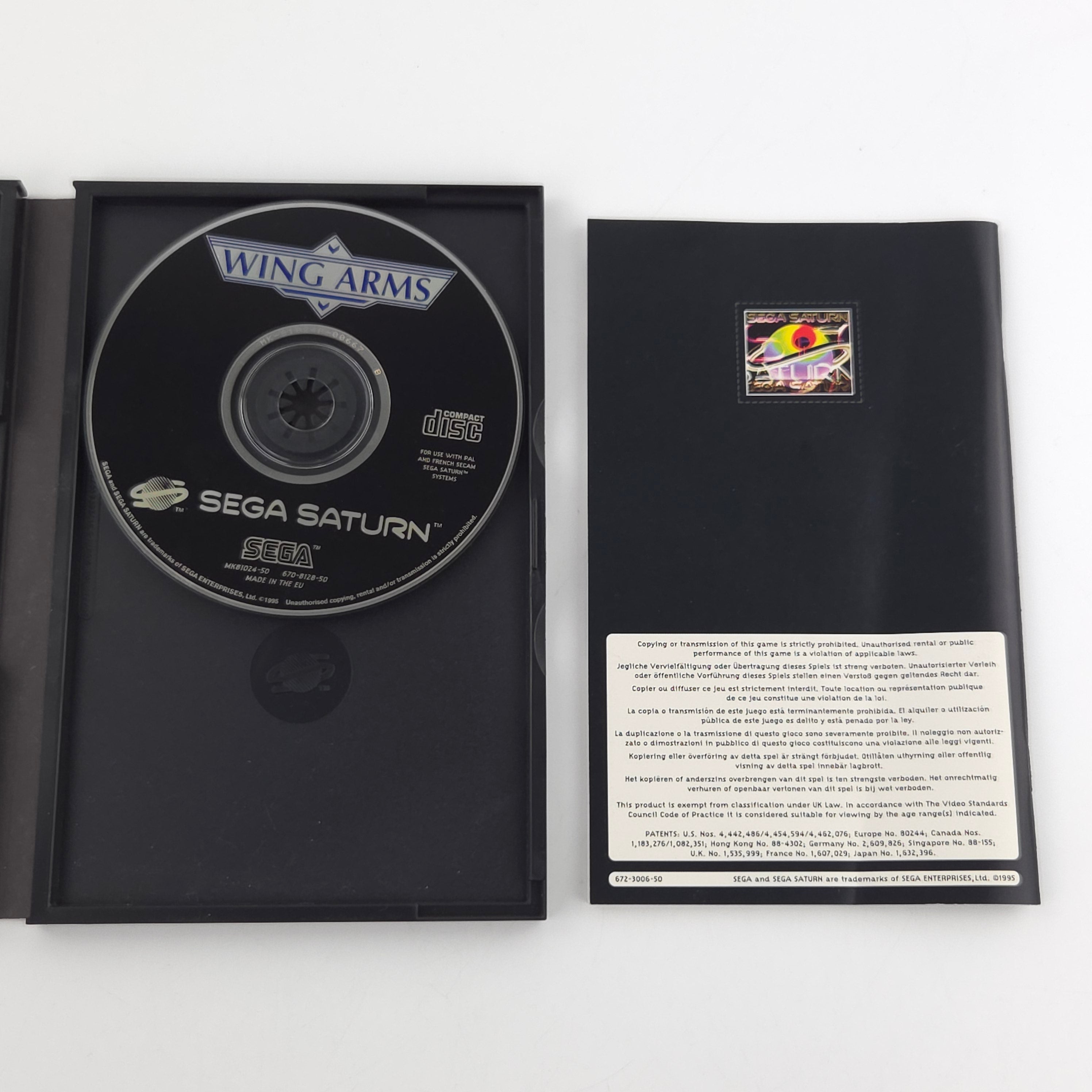 Sega Saturn Spiel Wing Arms OVP Anleitung PAL EUR