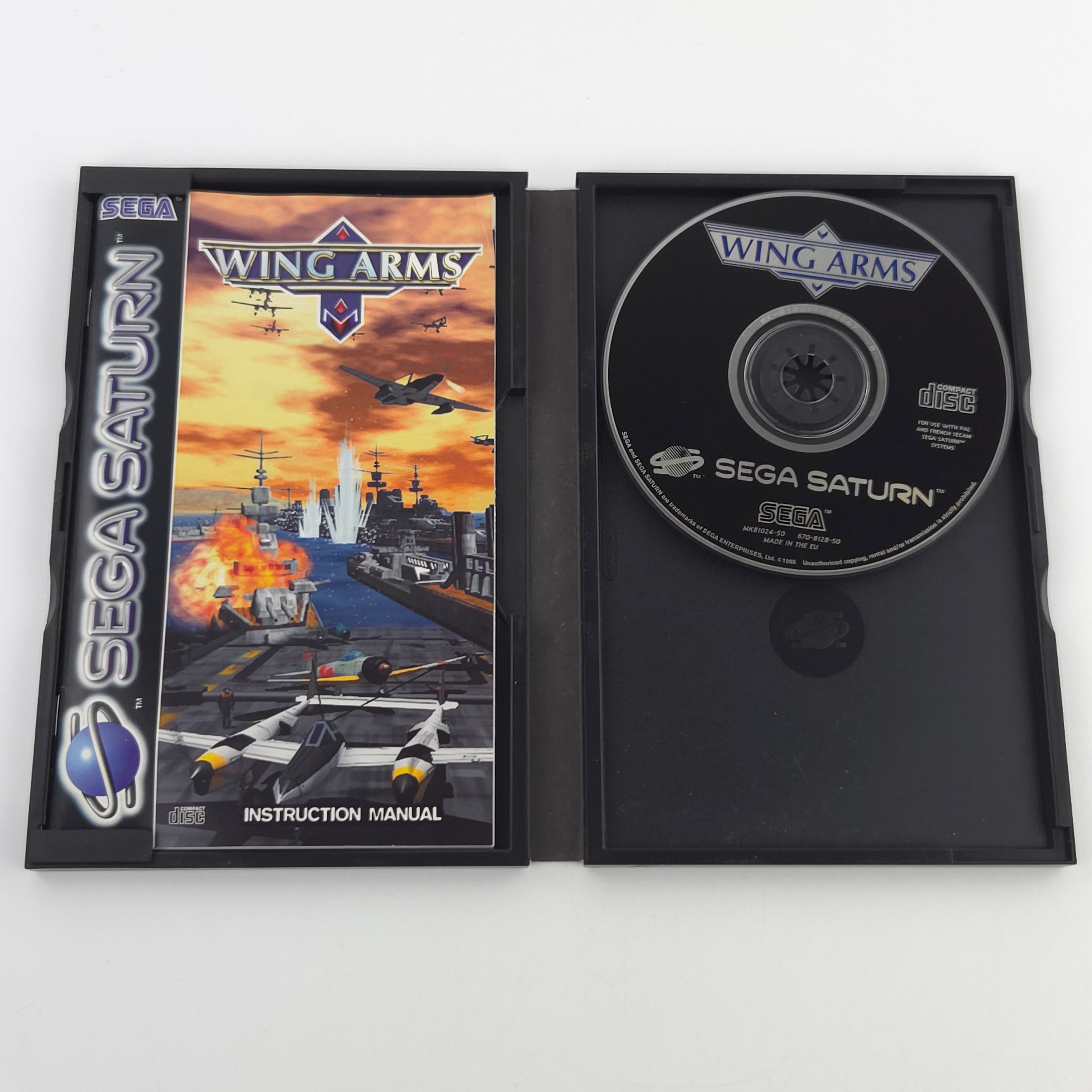 Sega Saturn Spiel Wing Arms OVP Anleitung PAL EUR
