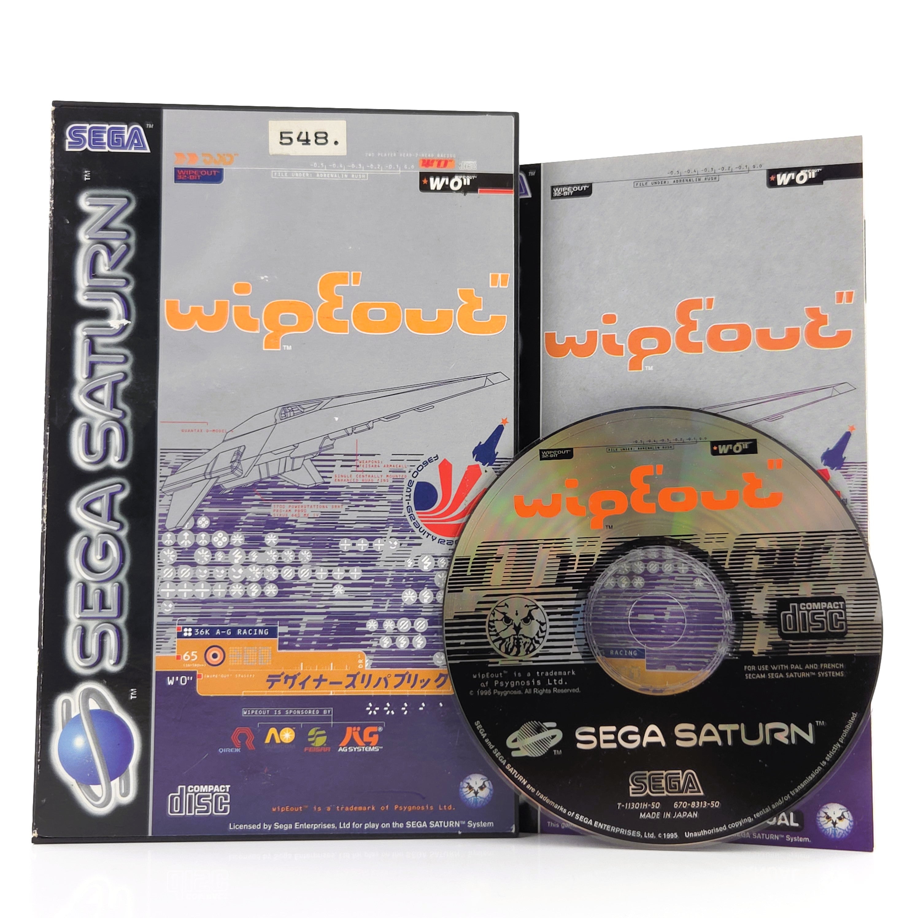 Sega Saturn Spiel Wipeout OVP Anleitung PAL Psygnosis