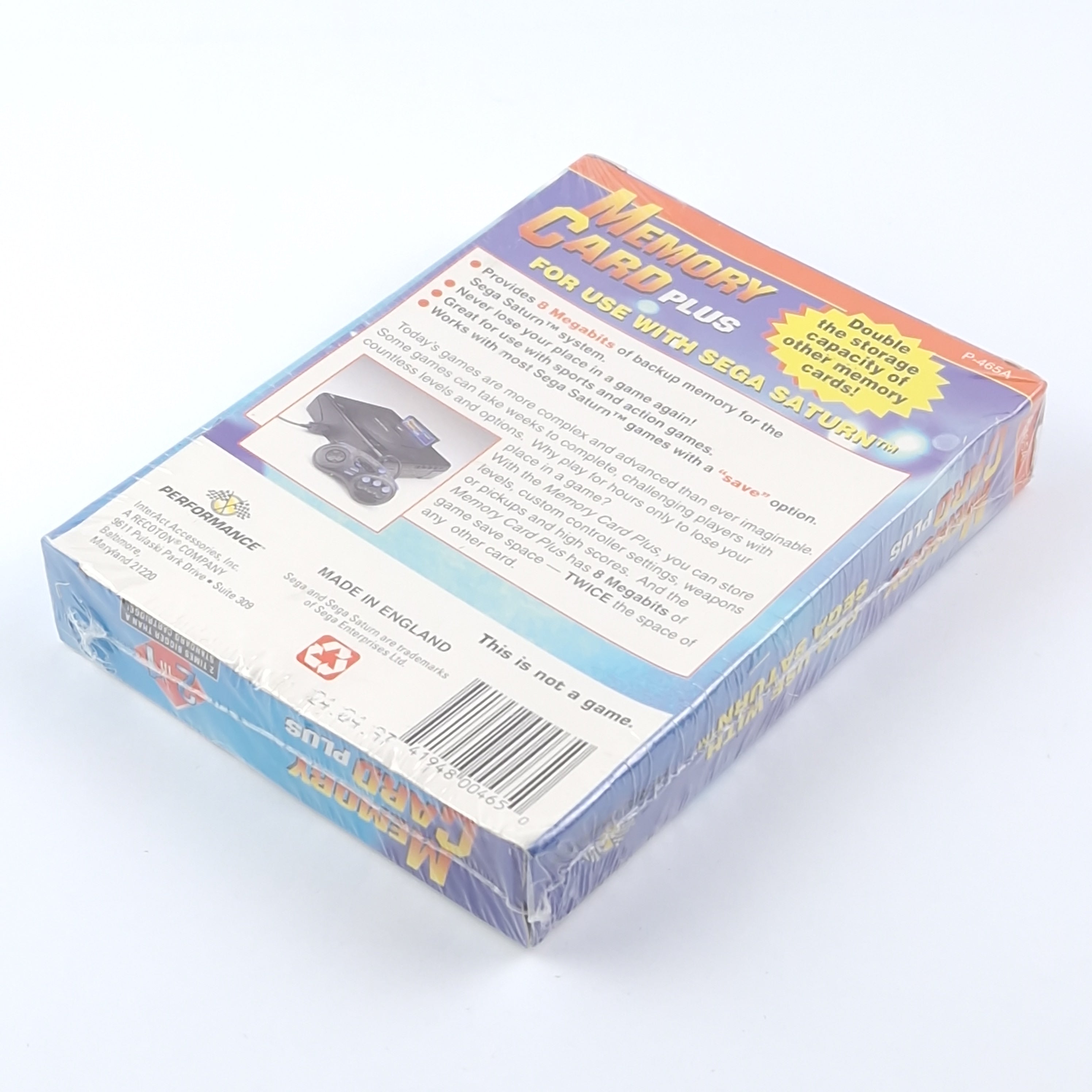 Sega Saturn Zubehör – Memory Card Plus Neu OVP