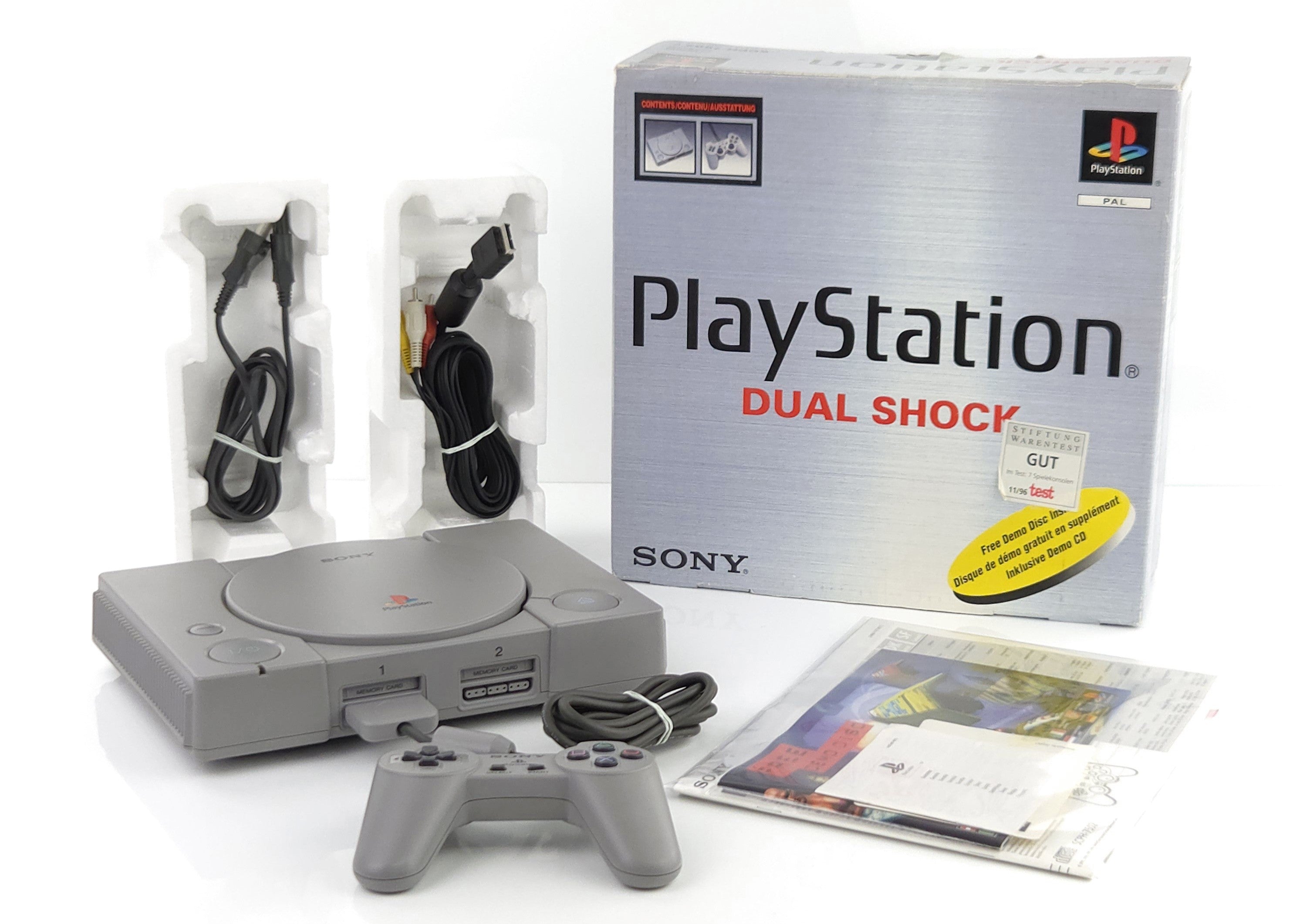 Sony Playstation 1 Konsole PS1 Dual Shock Bundle OVP PAL