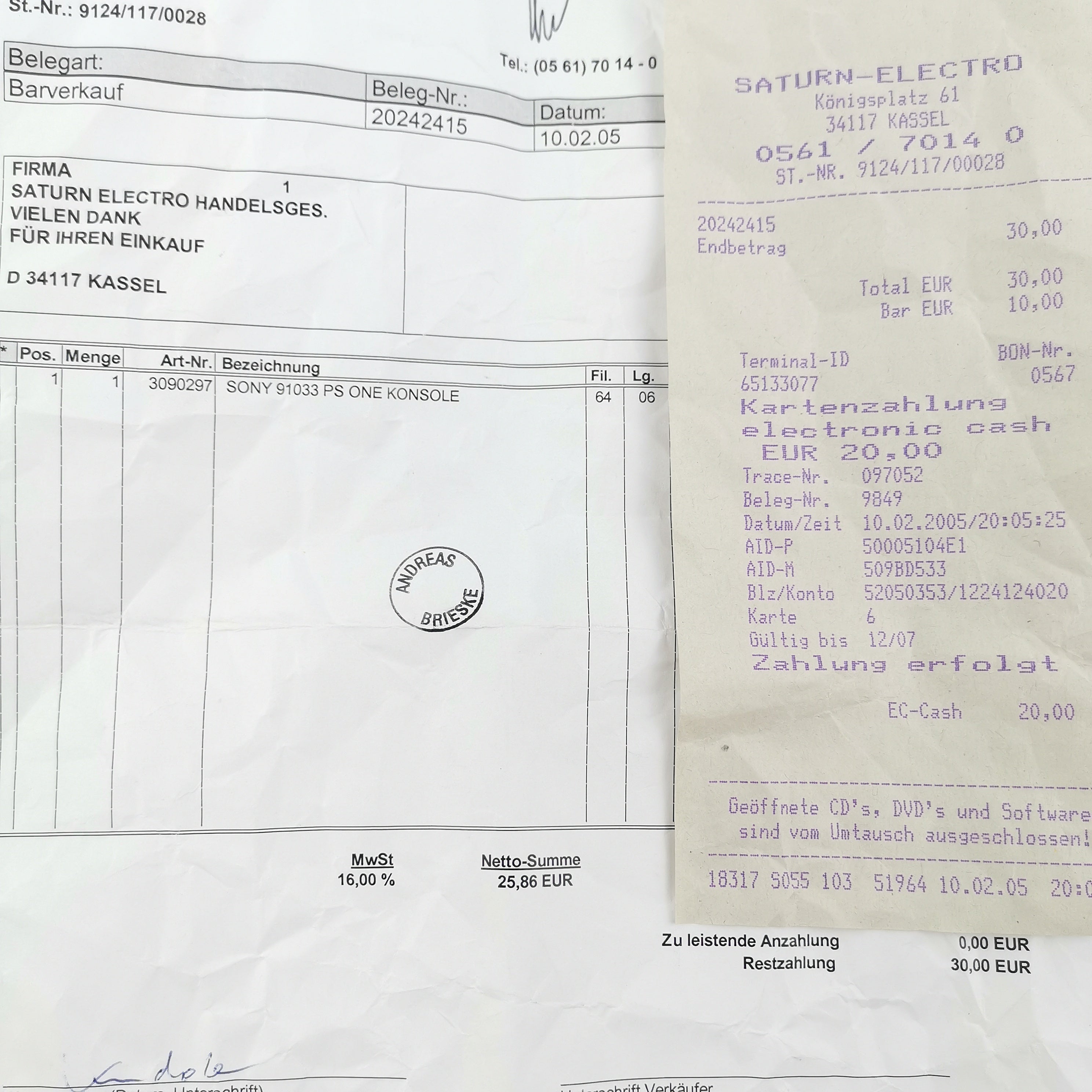 Sony Playstation 1 Konsole Original OVP Neu PAL