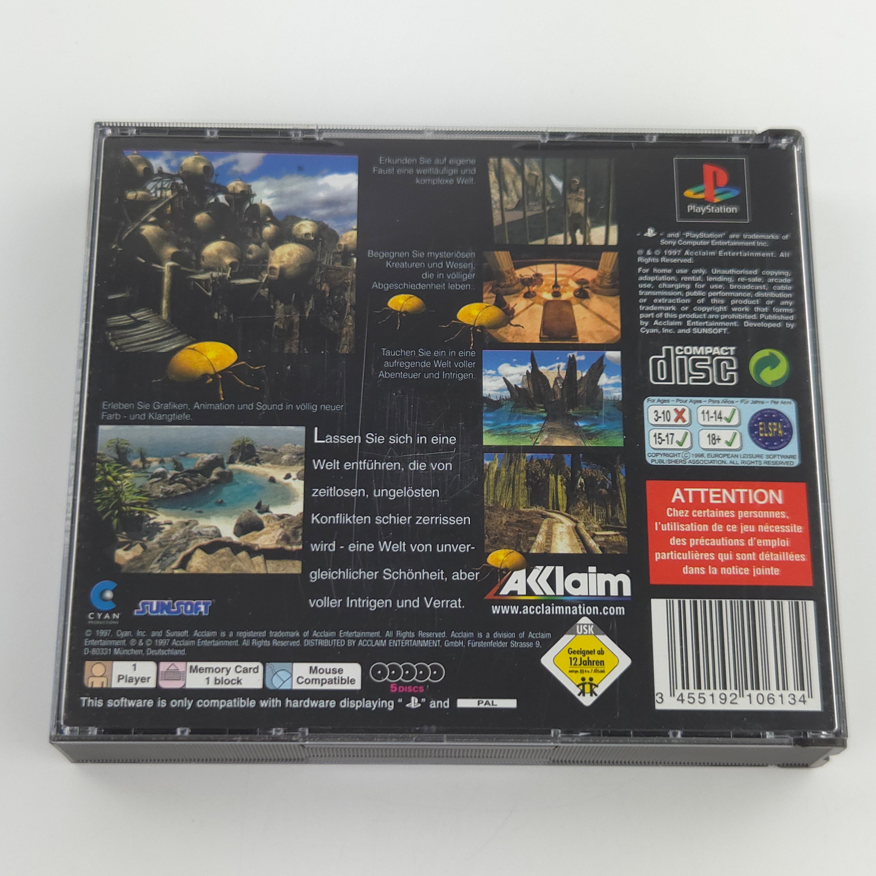 PS1 Spiel Riven the Sequel to Myst PAL DE OVP PSX