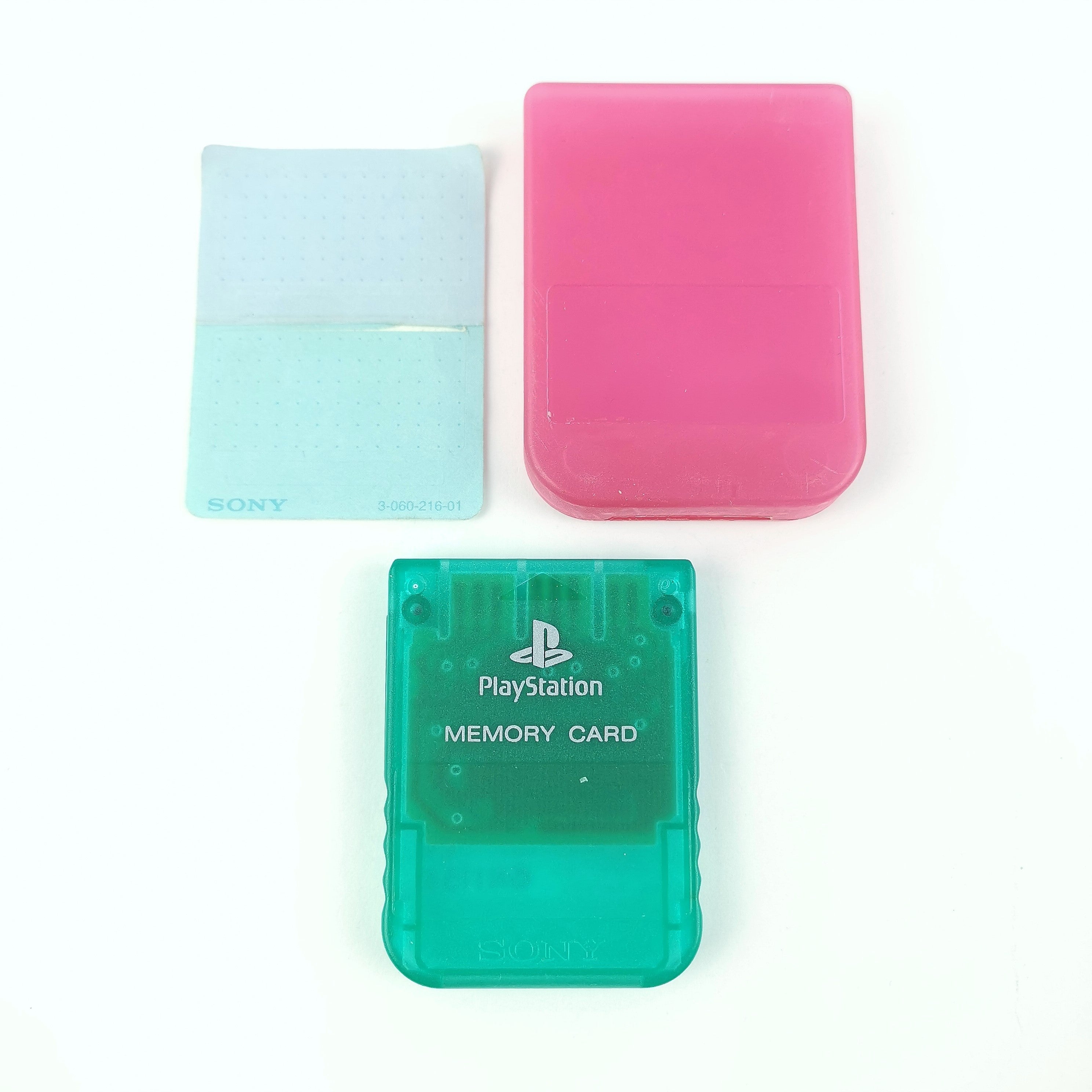 Playstation 1 Original Memory Card Grün Transparent