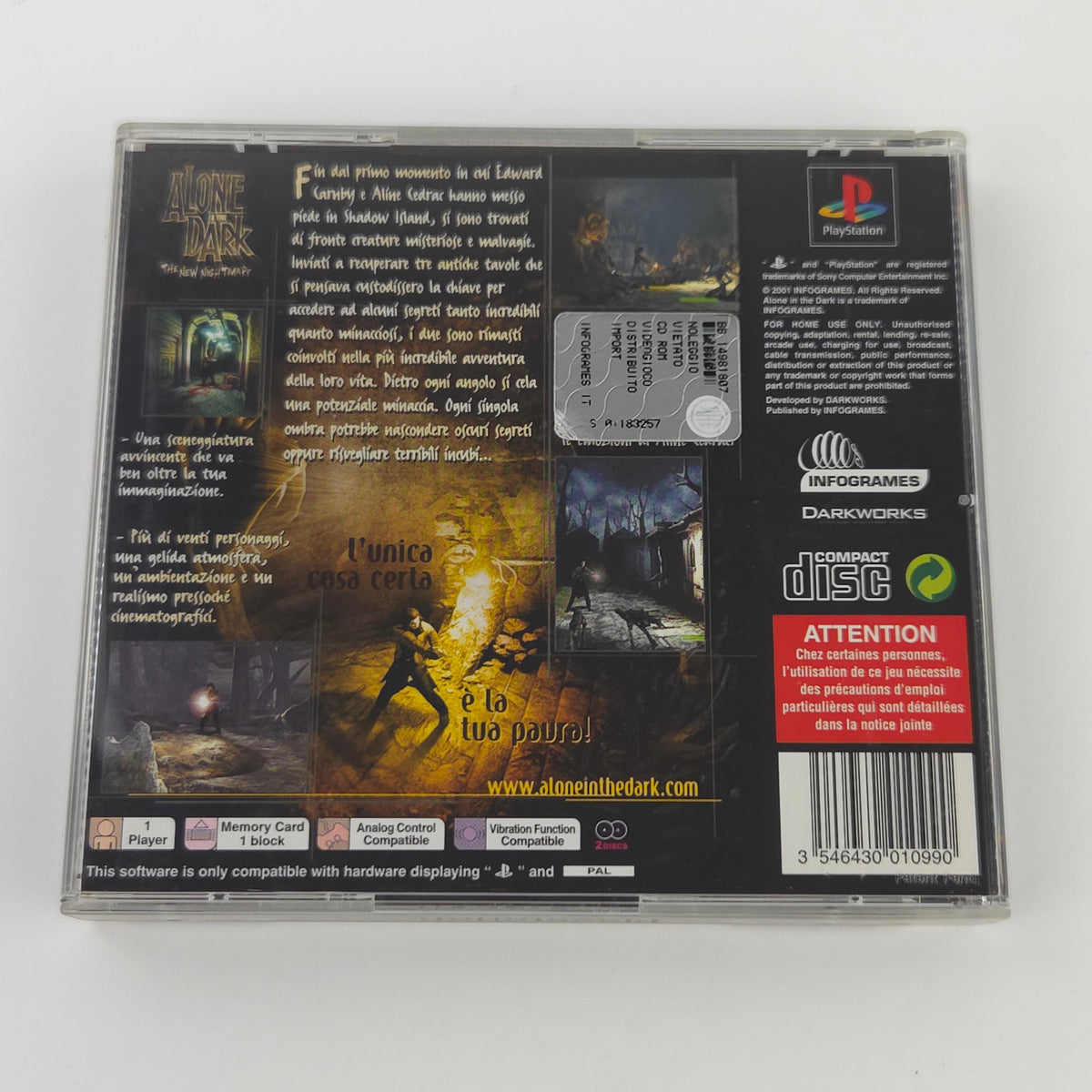 Playstation 1 Spiel Alone in the Dark OVP PAL