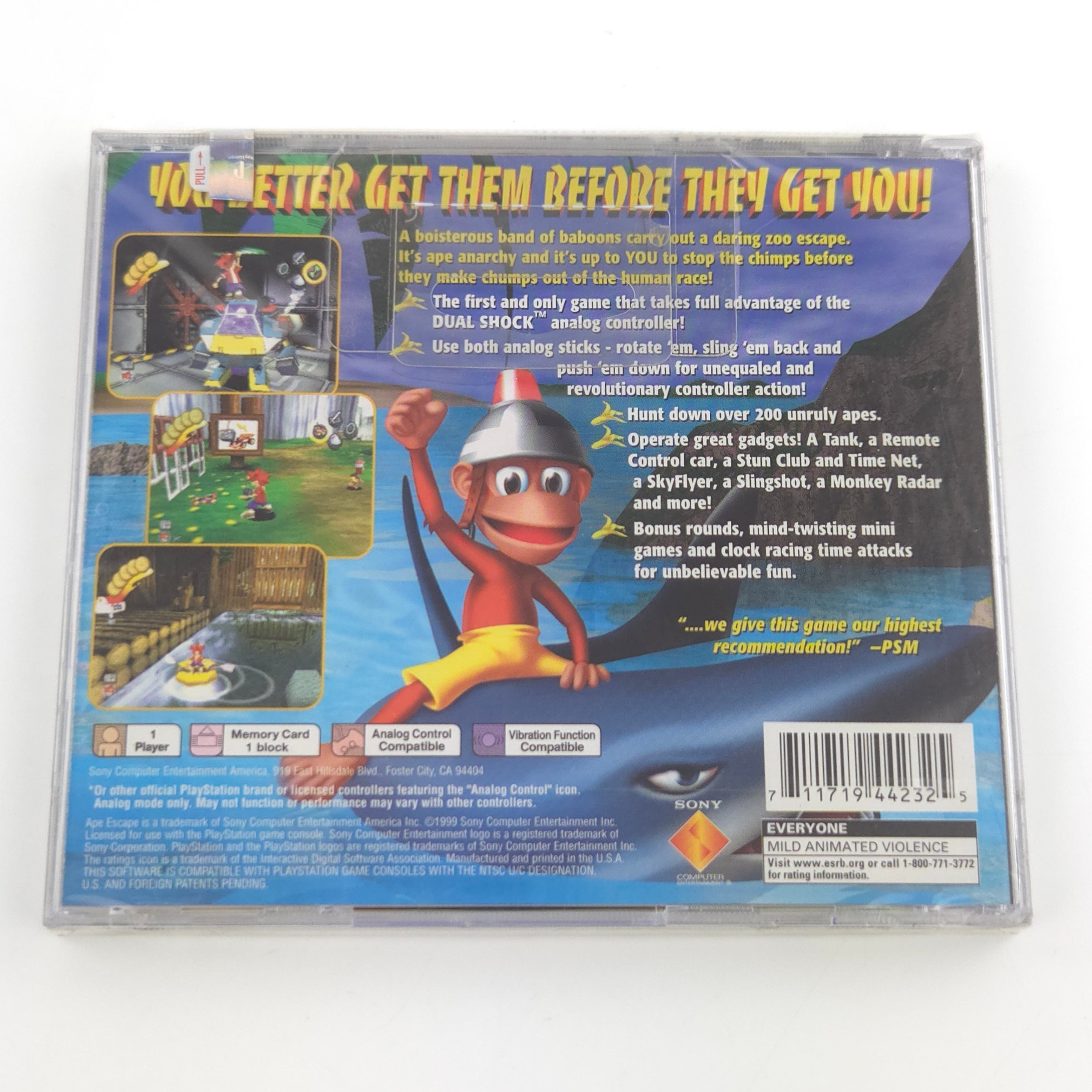 Playstation 1 Spiel – Ape Escape NTSC-USA Neu Sealed