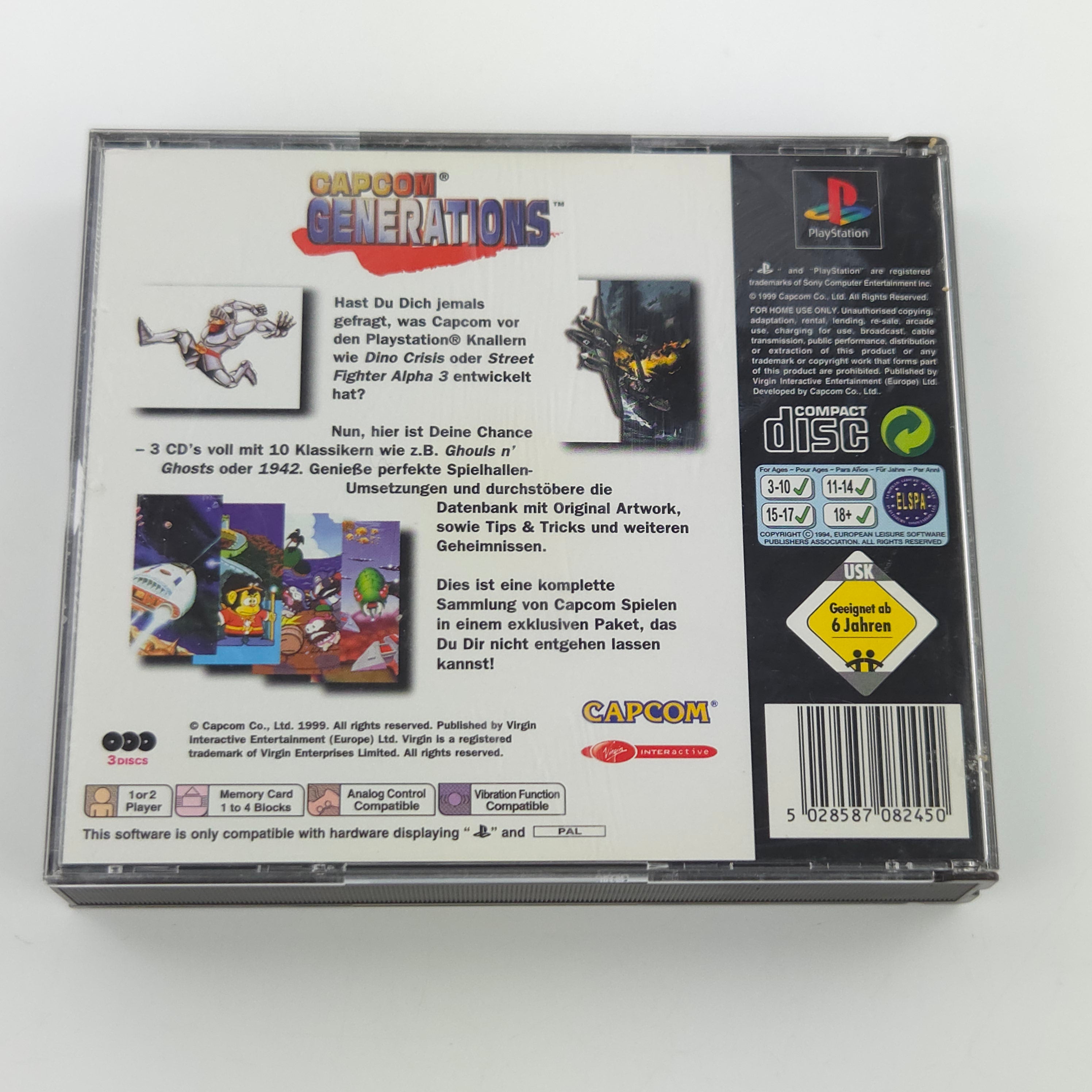 Playstation 1 Spiel – Capcom Generations 1-3 OVP PS1