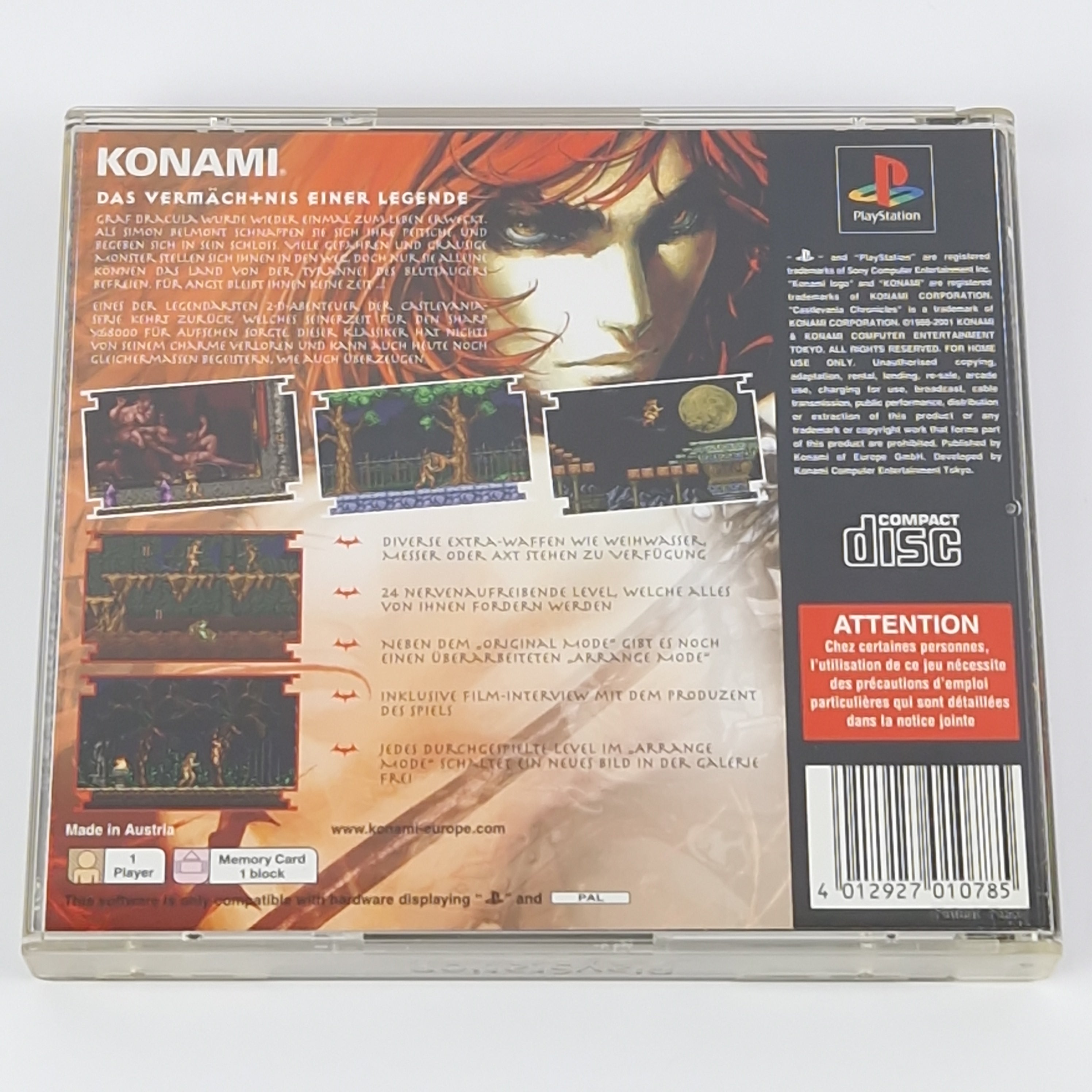 Sony Playstation 1 Spiel: Castlevania Chronicles - OVP Anleitung PAL | PS1 PSX