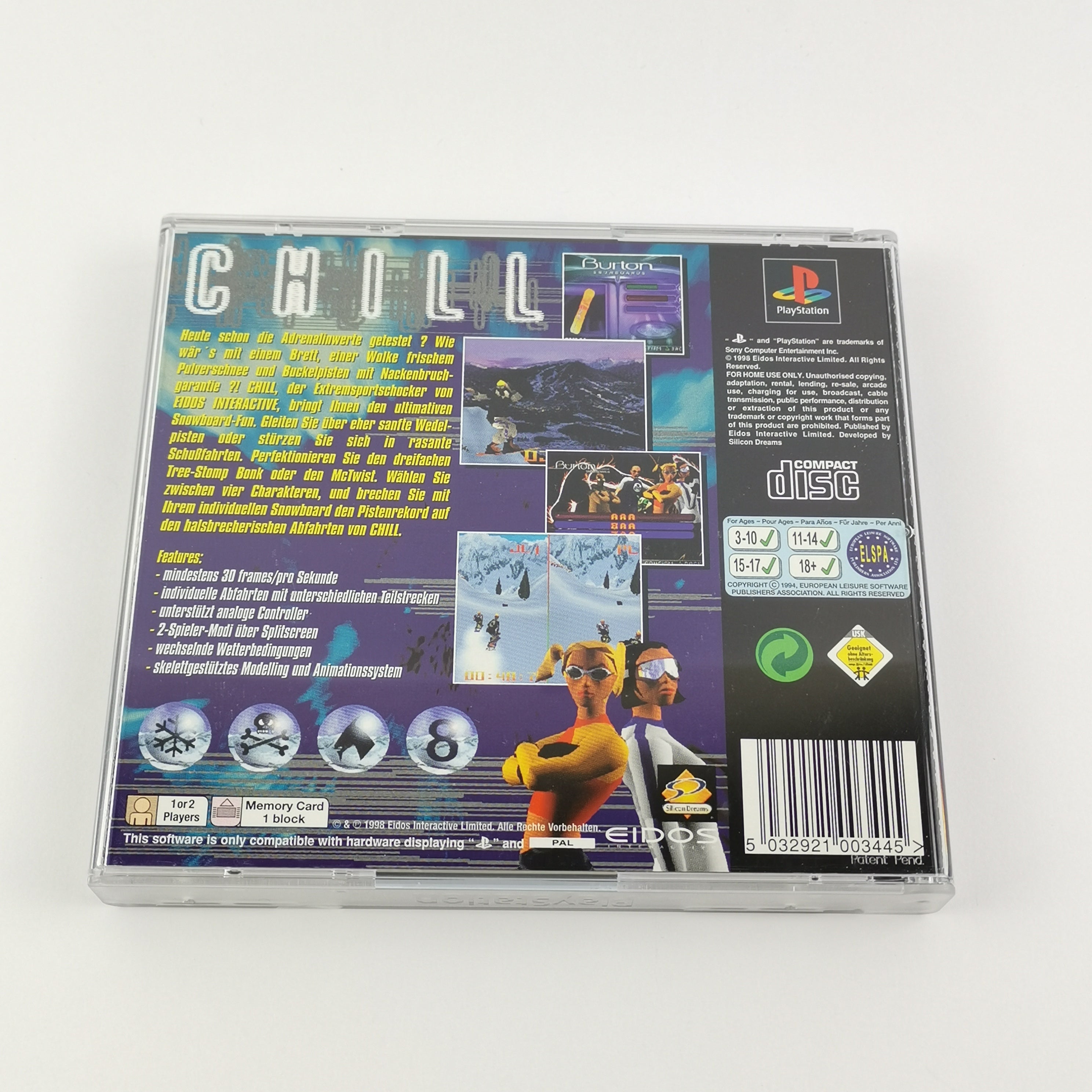 Playstation 1 Spiel – Chill Snowboarding OVP PAL PS1