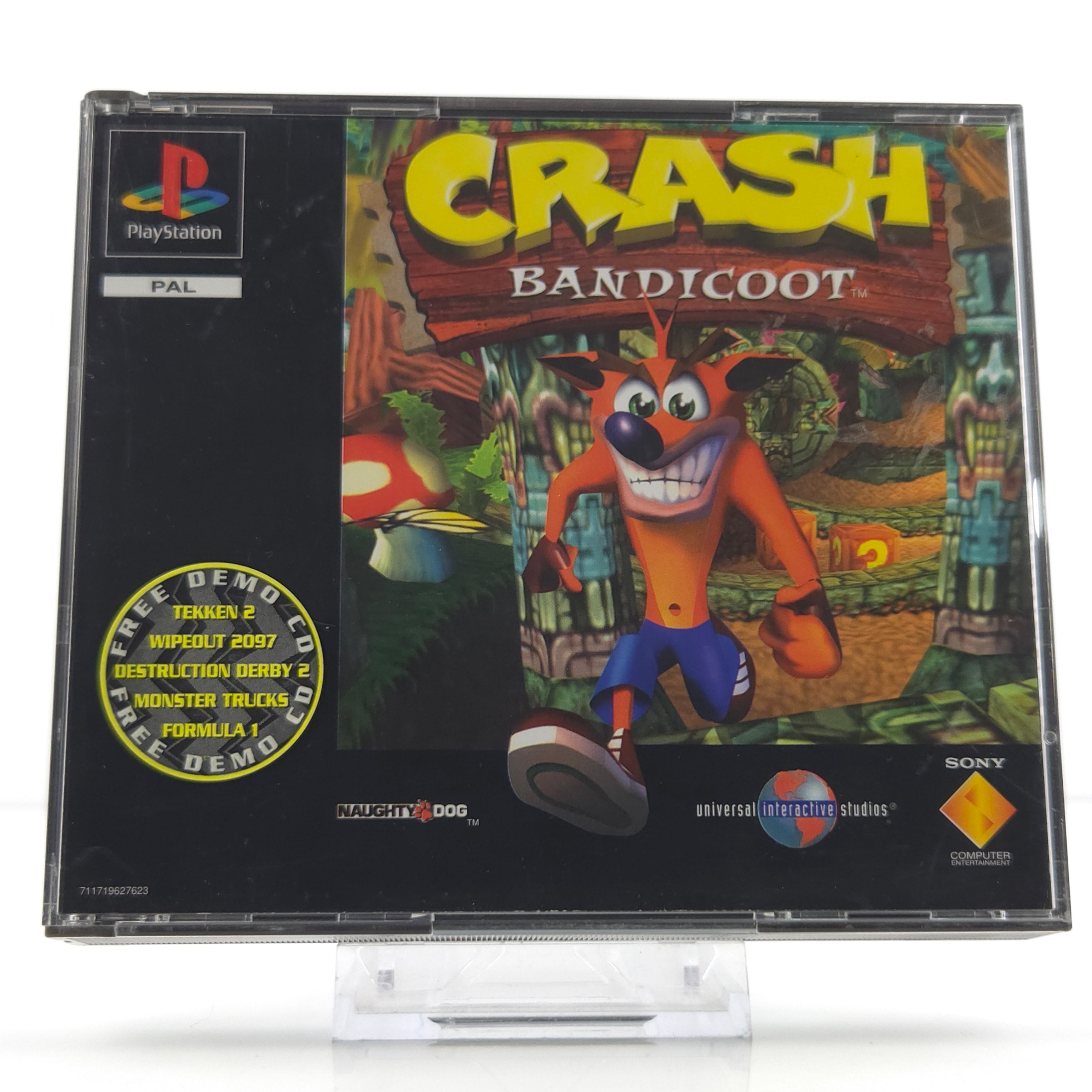 Playstation 1 Spiel – Crash Bandicoot + Demo (PS1 PAL OVP)