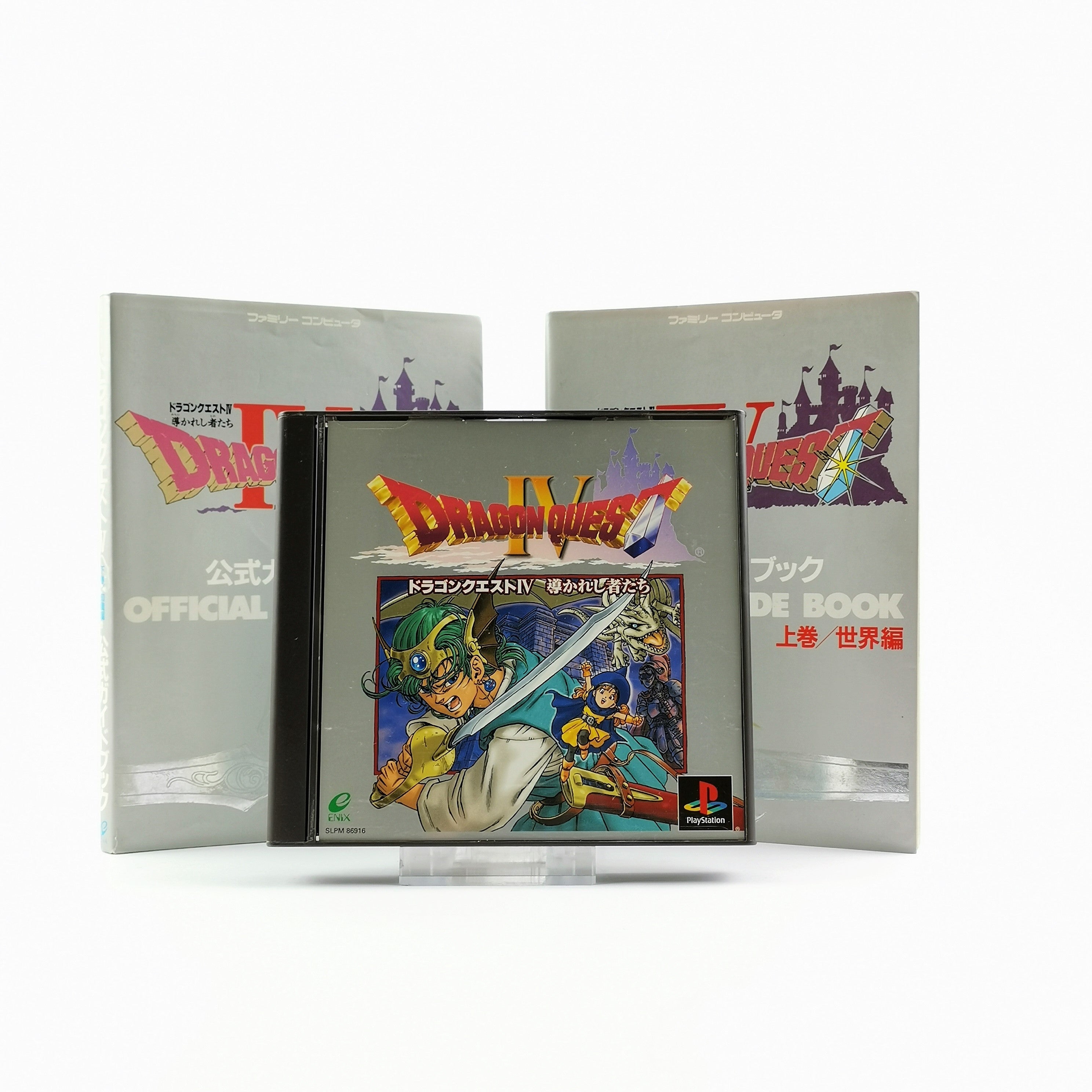 Playstation 1 Spiel – Dragon Quest IV + Guide Books OVP