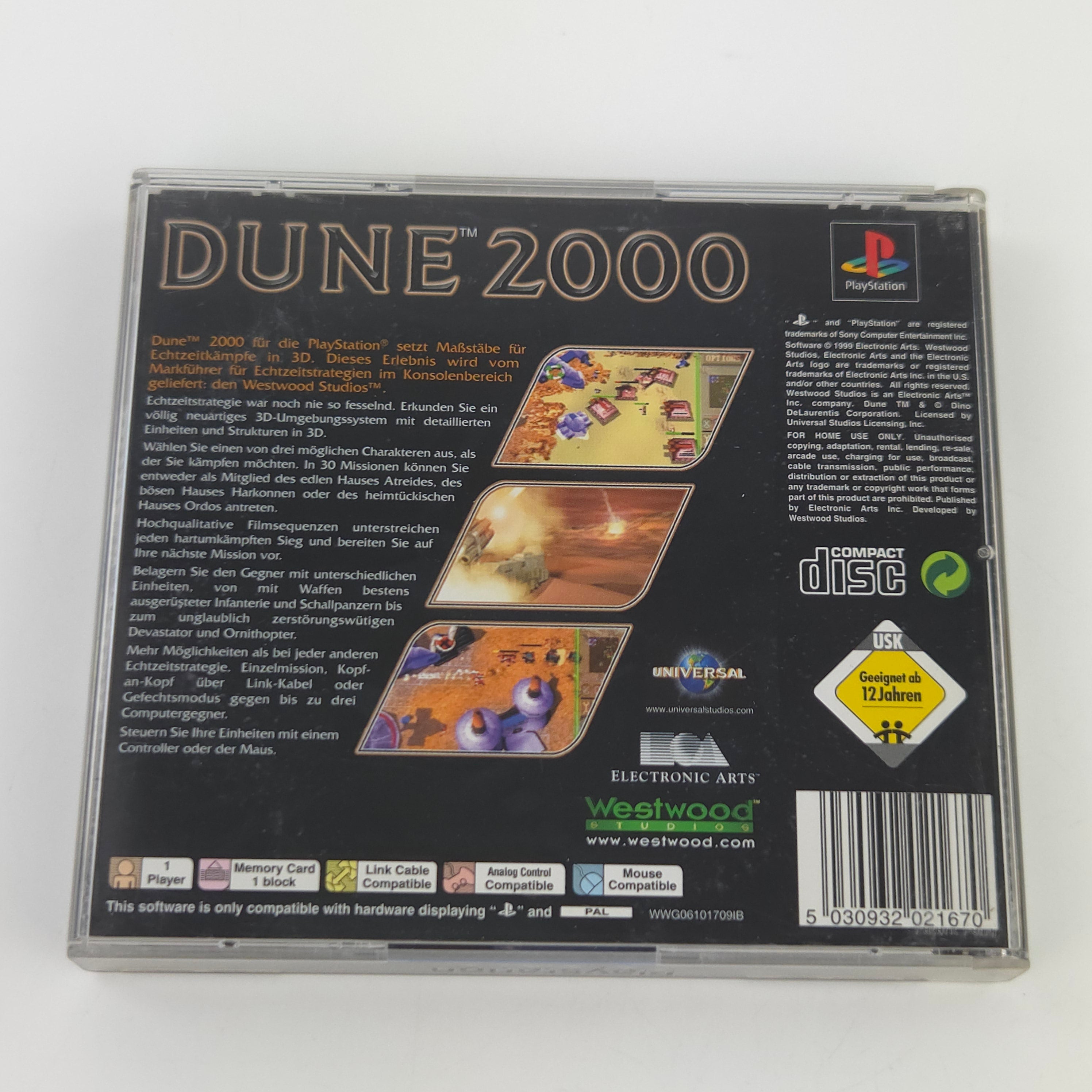 Playstation 1 Spiel Dune 2000 PS1 OVP ohne Anleitung