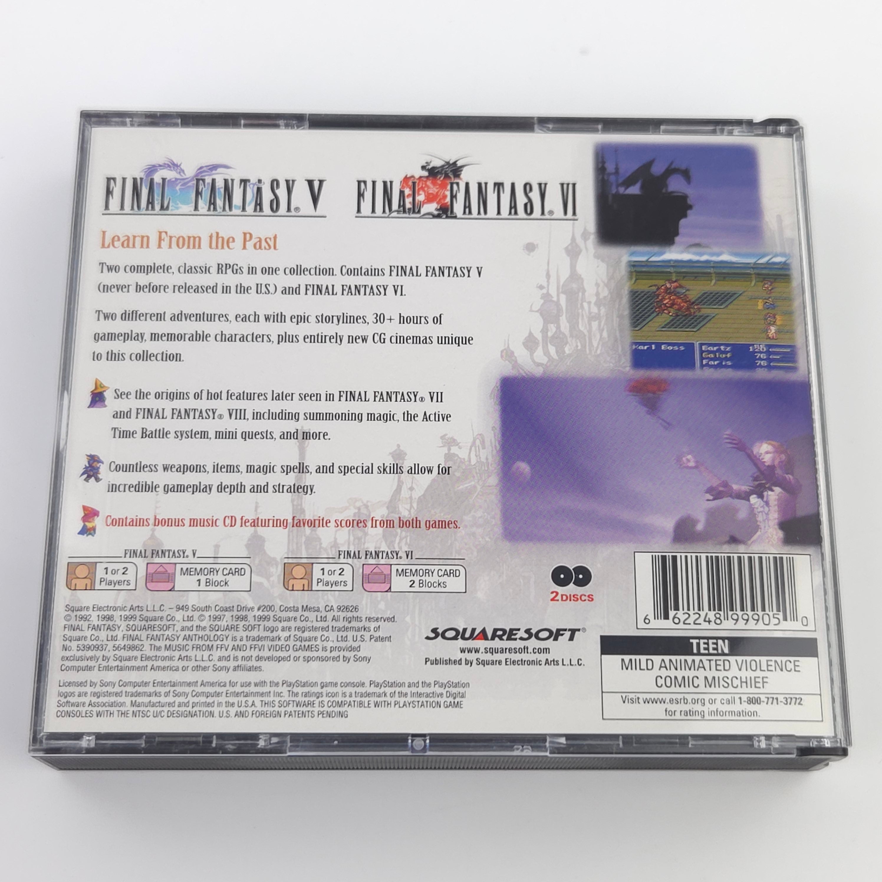 Playstation 1 Spiel – Final Fantasy Anthology OVP PS1