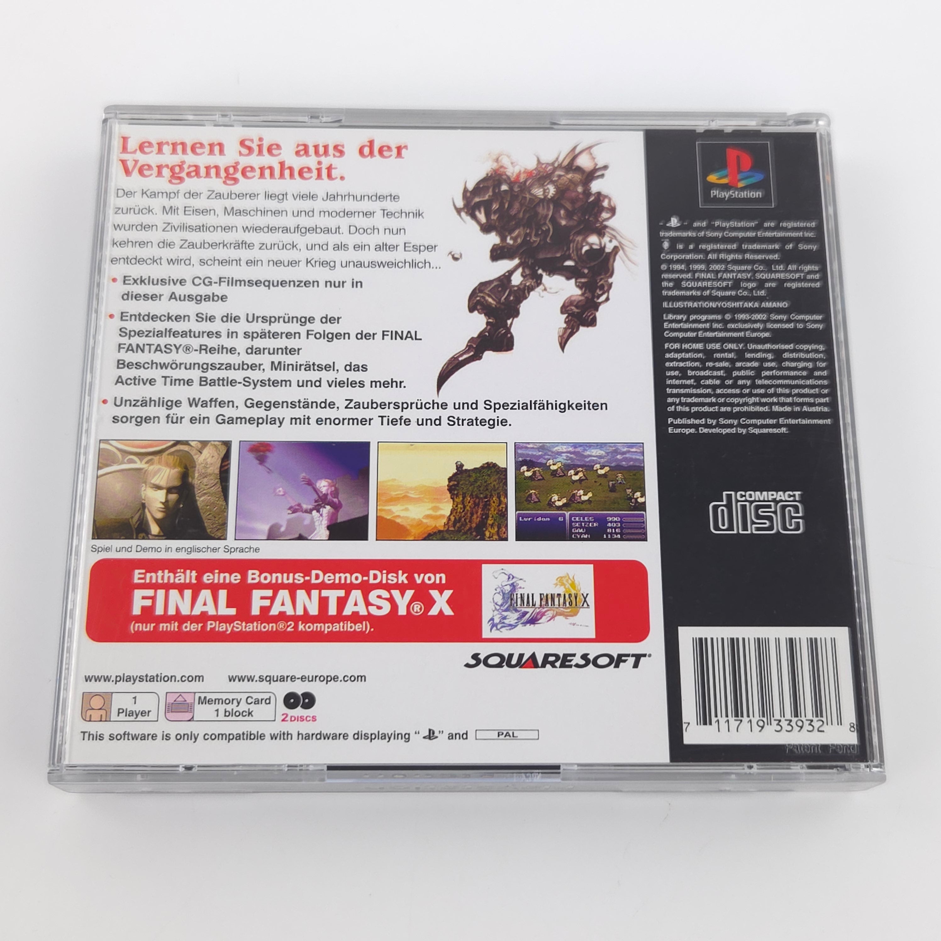 Playstation 1 Spiel – Final Fantasy VI plus FFX Demo OVP PAL