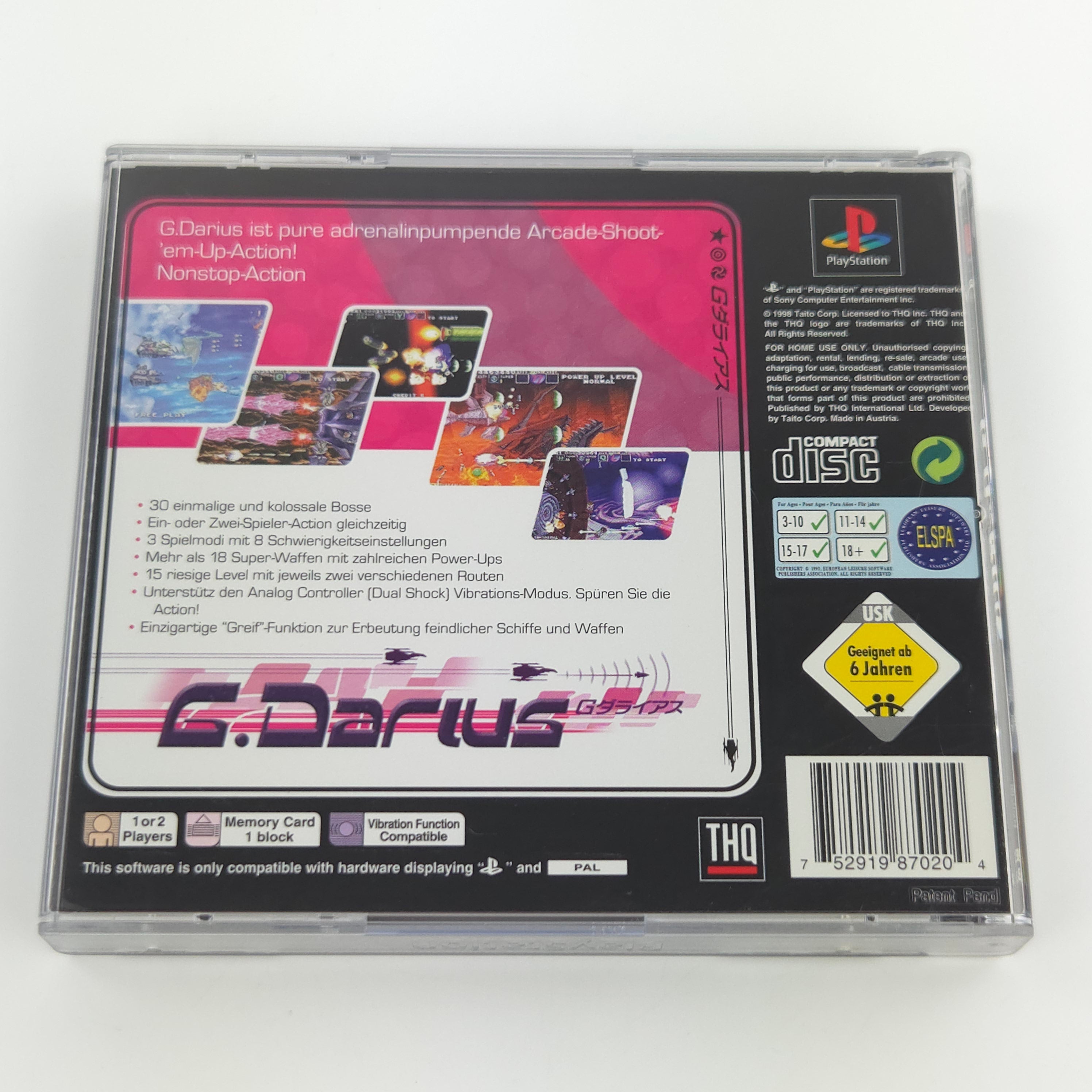 Playstation 1 Spiel – G Darius (PS1 PAL OVP Anleitung)