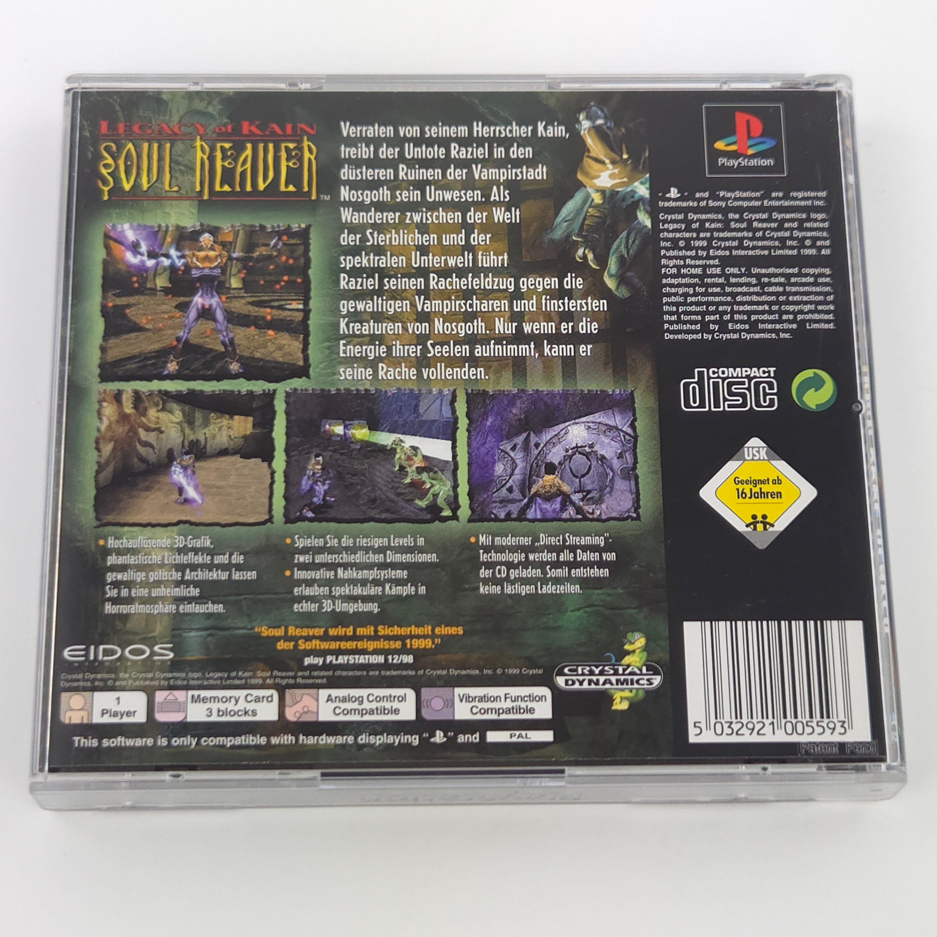 PlayStation 1 Spiel – Legacy of Kain Soul Reaver (OVP PAL)