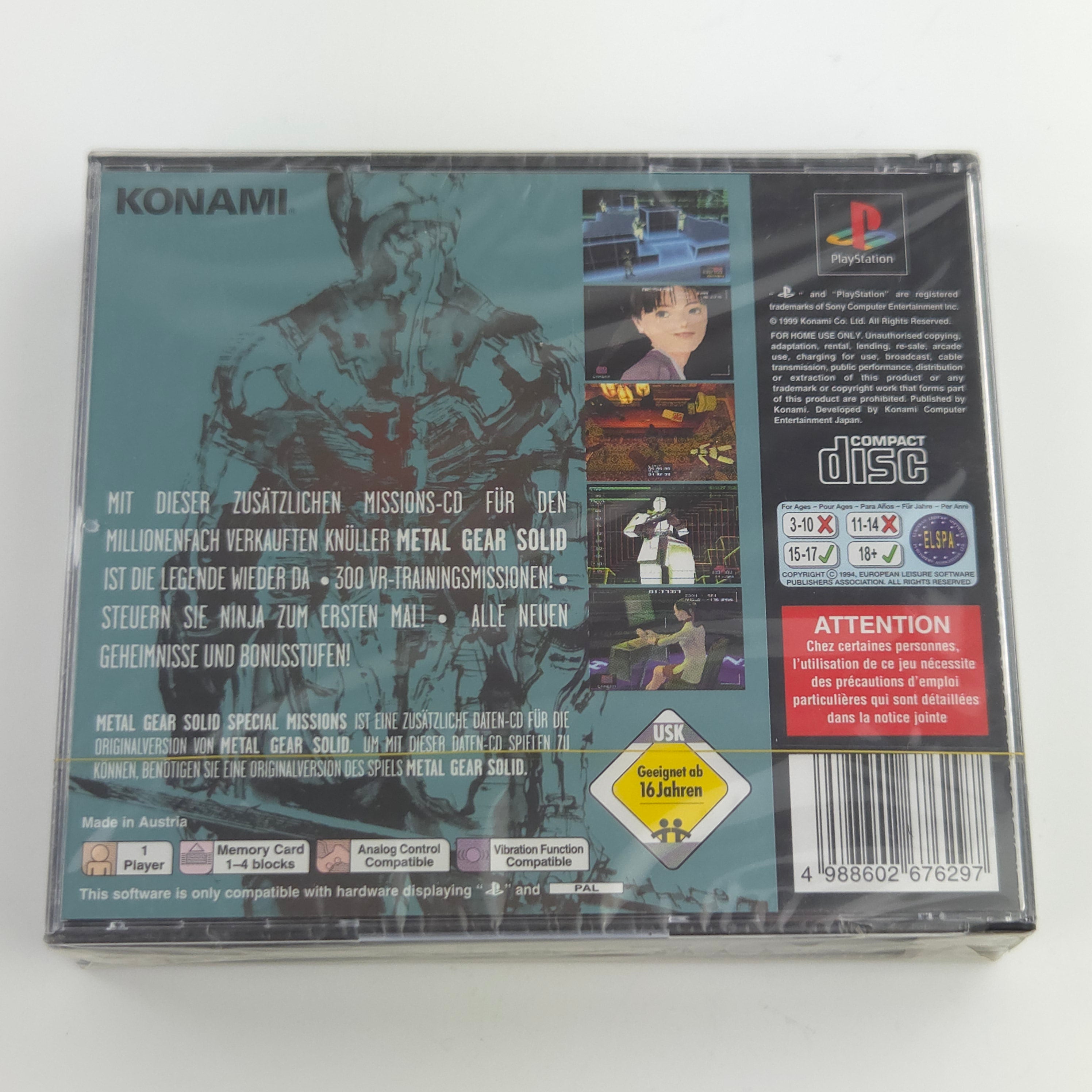Playstation 1 Spiel – Metal Gear Solid Special Missions NEU