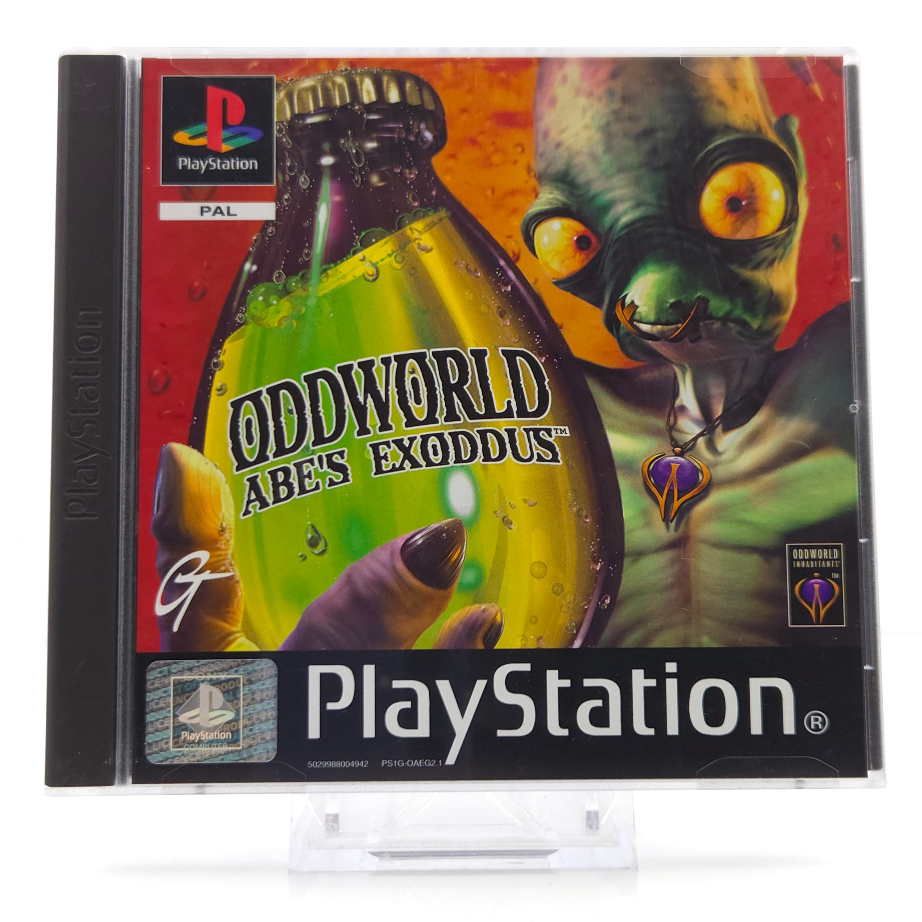 PlayStation 1 Spiel – Oddworld Abes Exodus (OVP PAL)