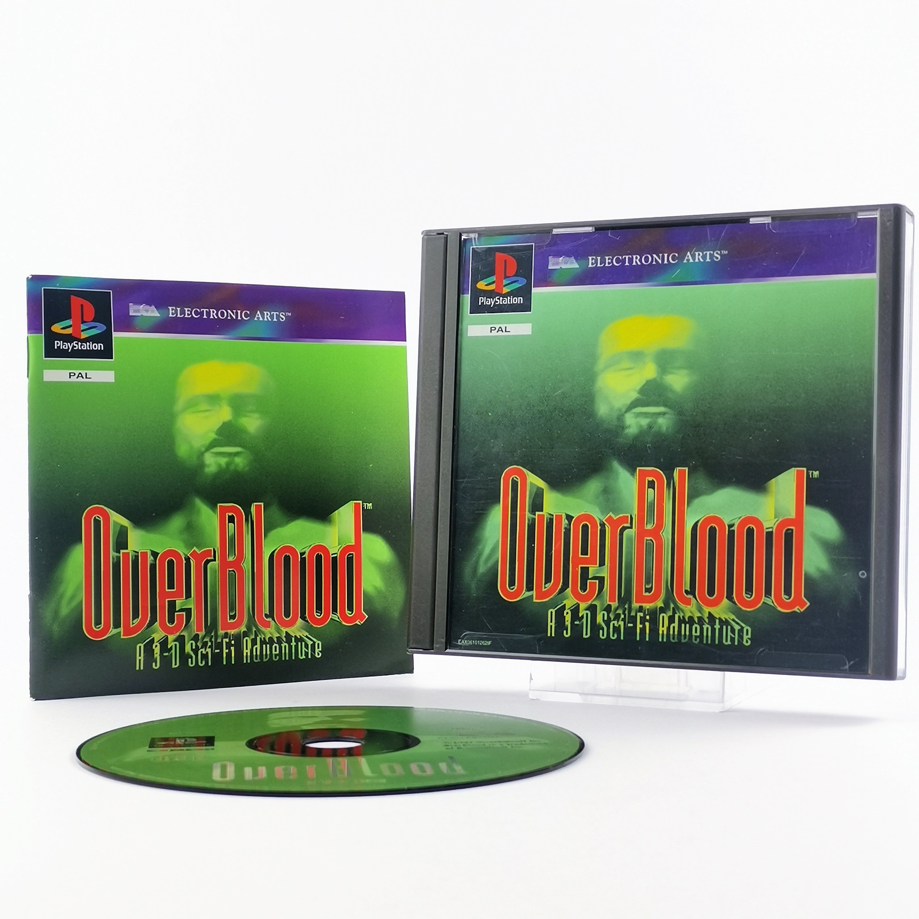 Playstation 1 Spiel – Over Blood A 3-D Sci-Fi Adventure OVP