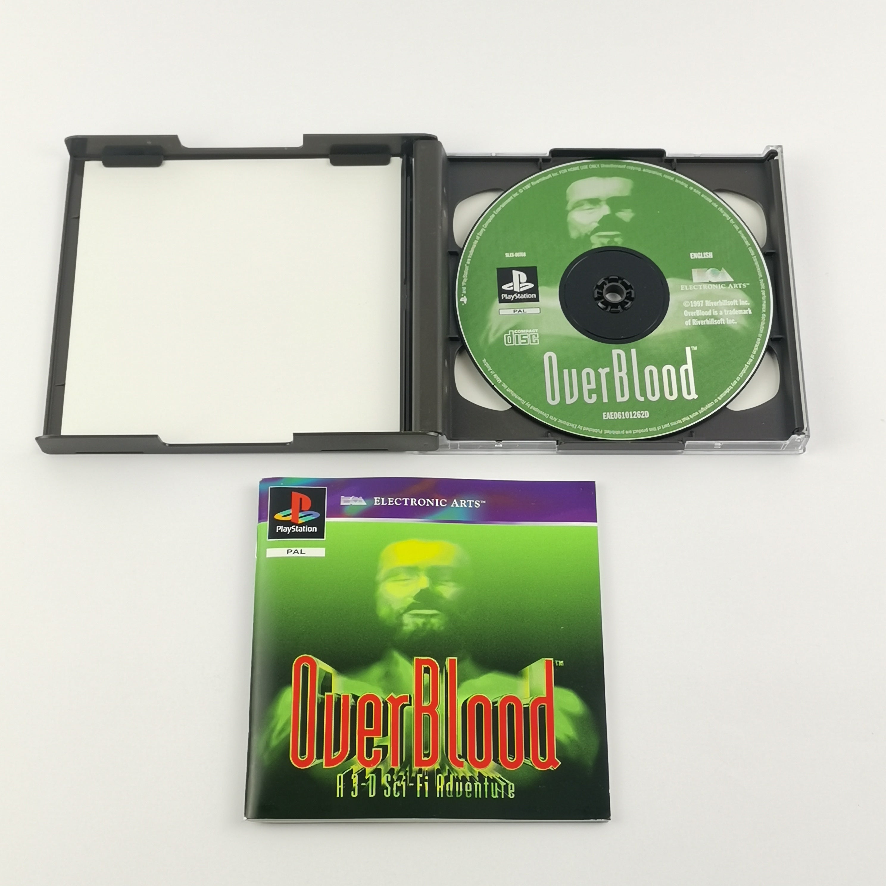 Playstation 1 Spiel – Over Blood A 3-D Sci-Fi Adventure OVP