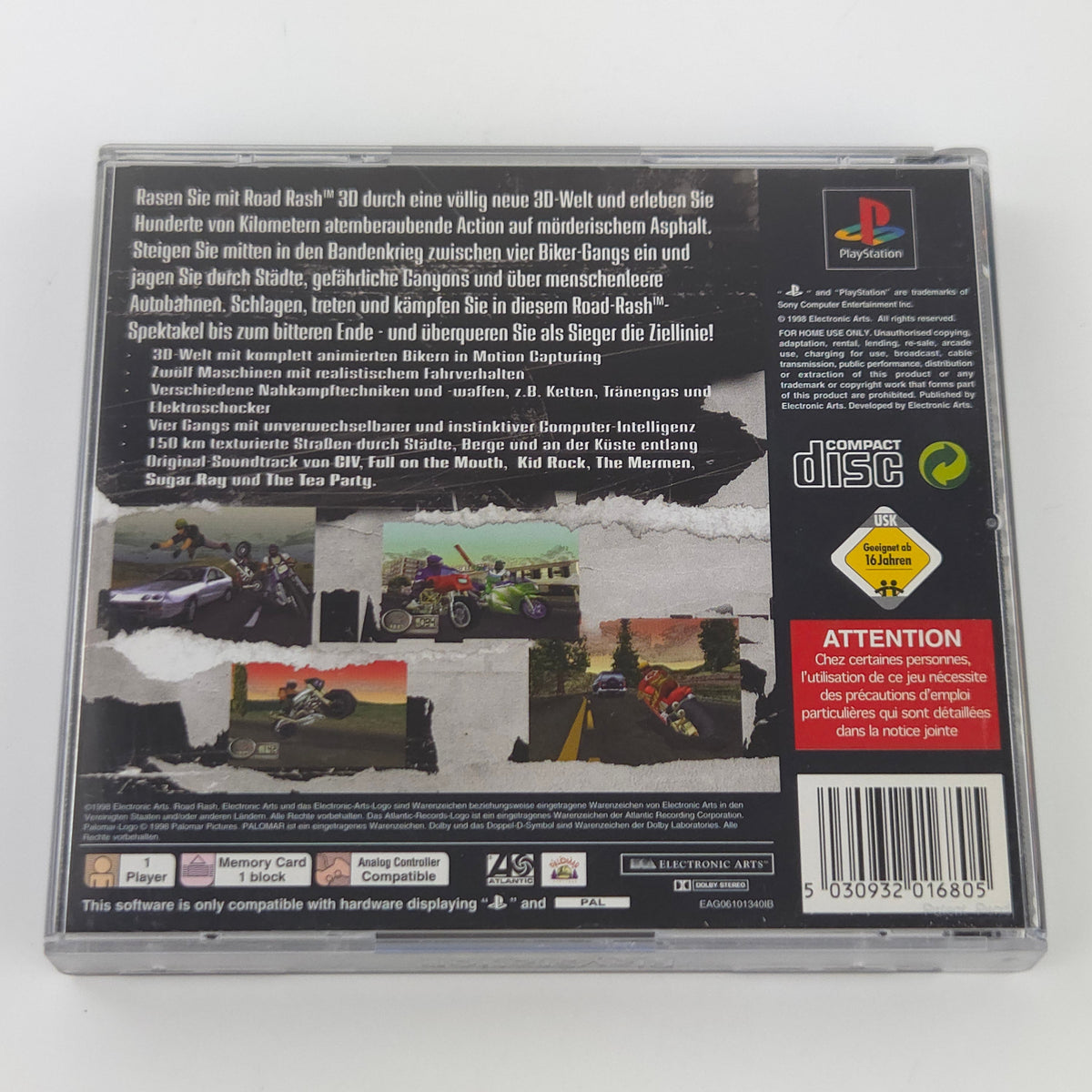 Sony Playstation Spiel Road Rash 3D OVP PAL PS1