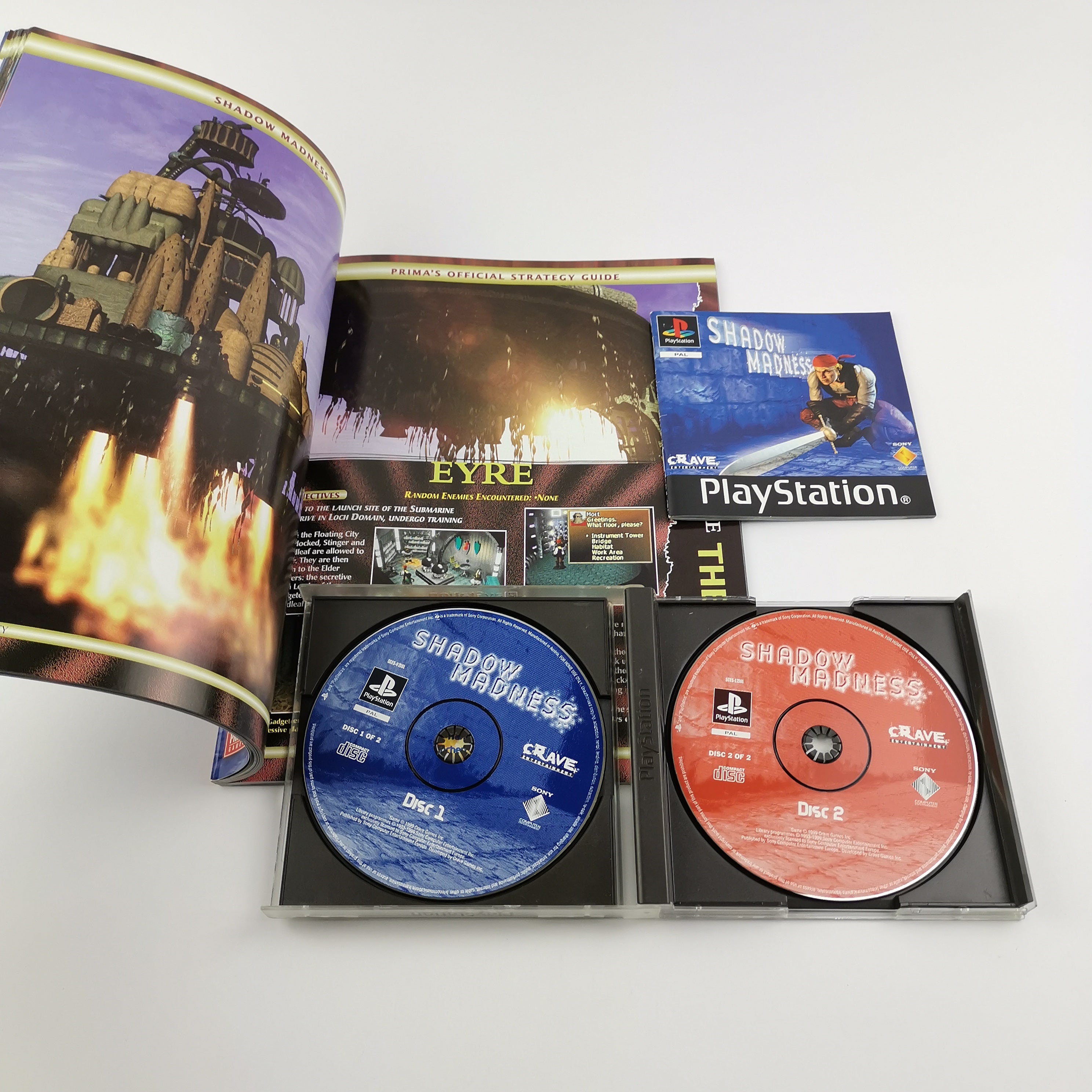 Playstation 1 Spiel – Shadow Madness mit Strategy Guide OVP