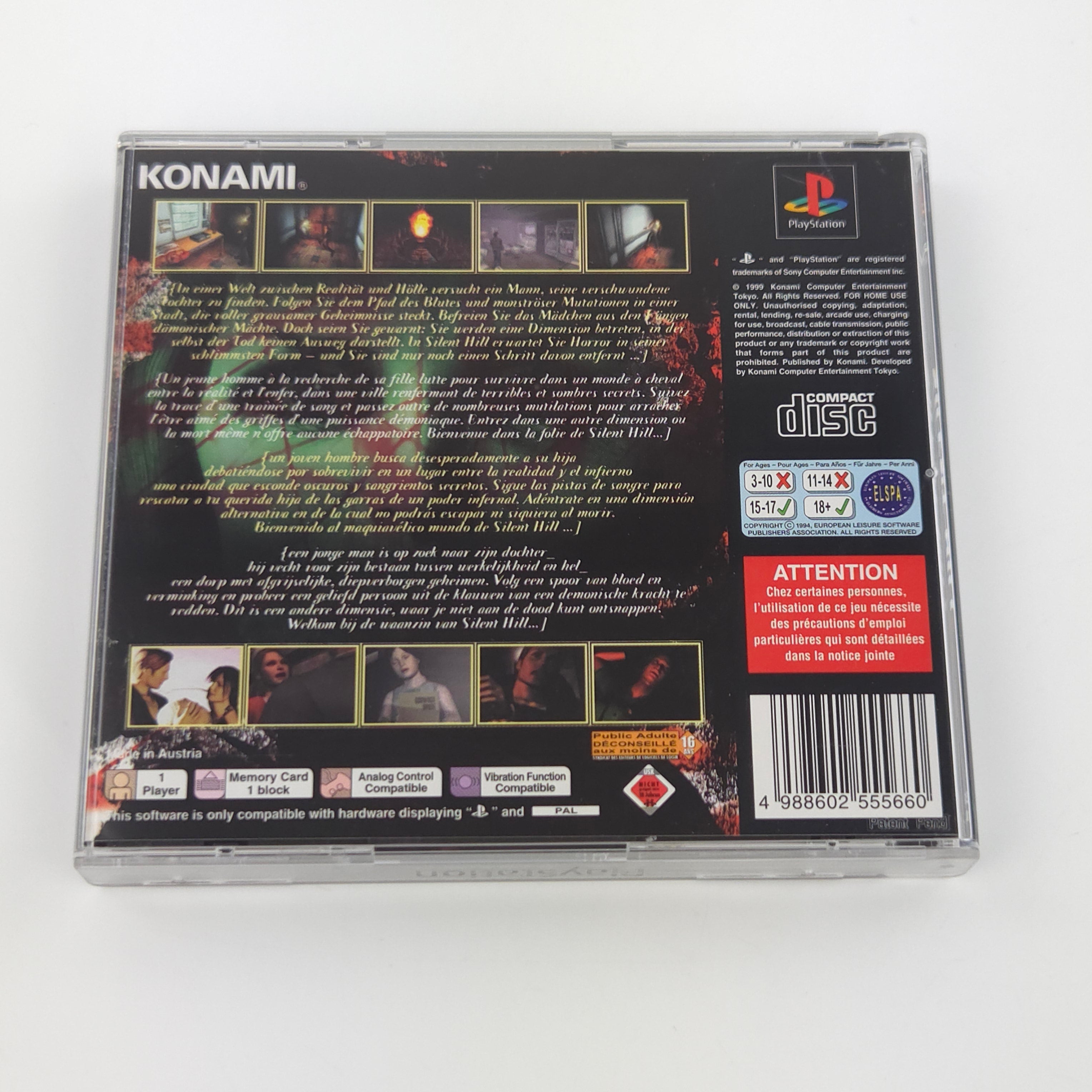 Playstation 1 Spiel – Silent Hill (PS1 OVP PAL USK18)