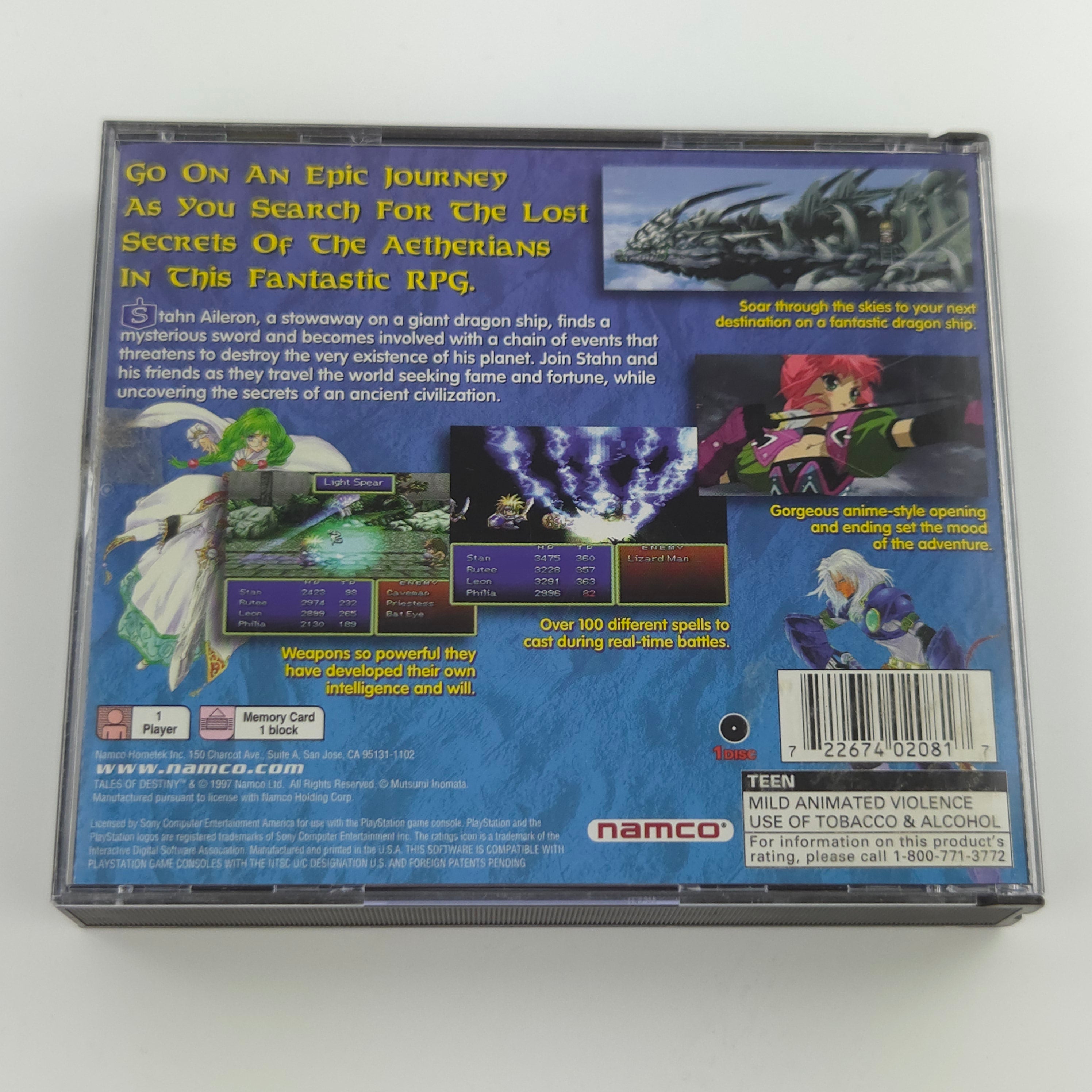 Playstation 1 Spiel – Tales of Destiny NTSC OVP PS1