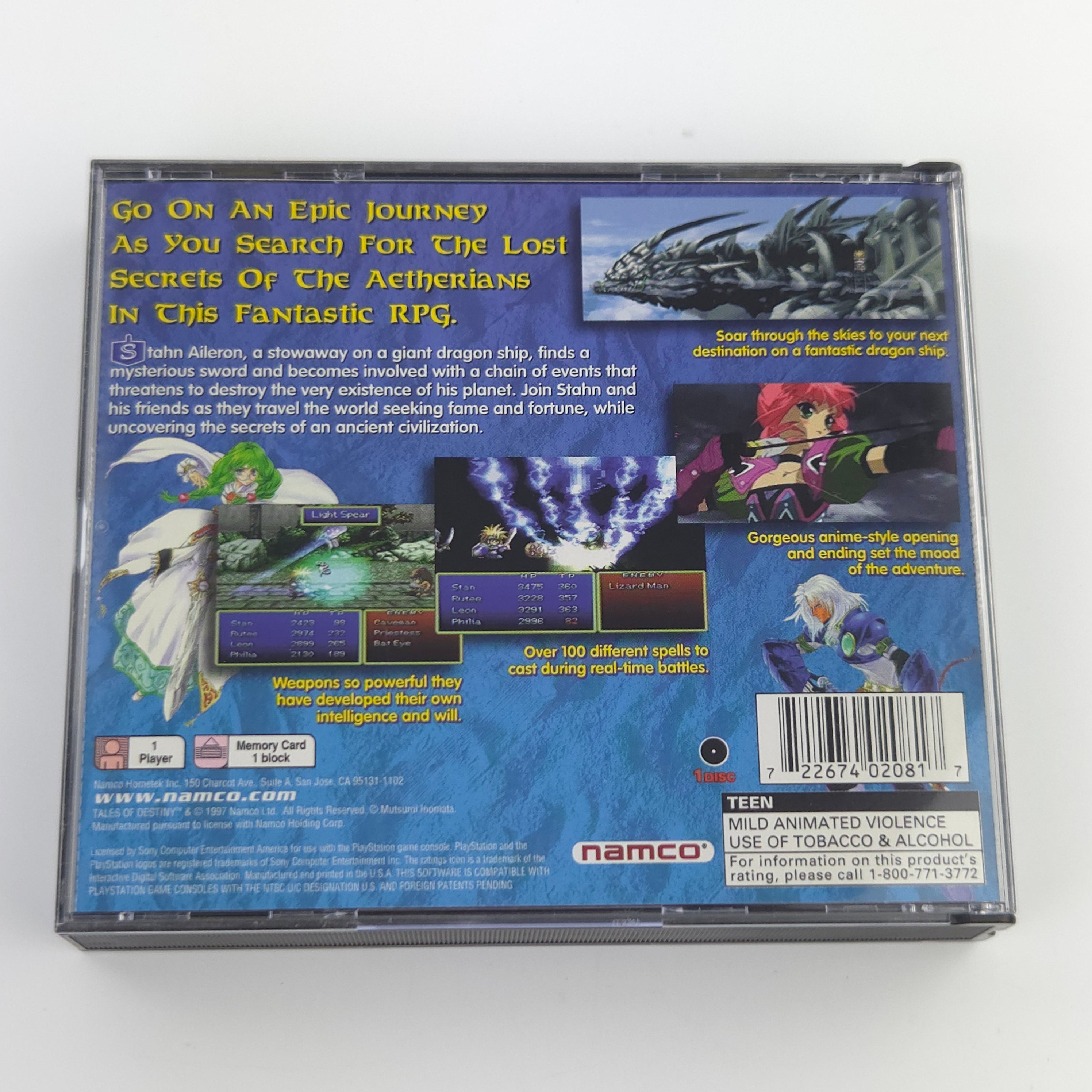 Playstation 1 Spiel – Tales of Destiny (NTSC-U/C OVP)