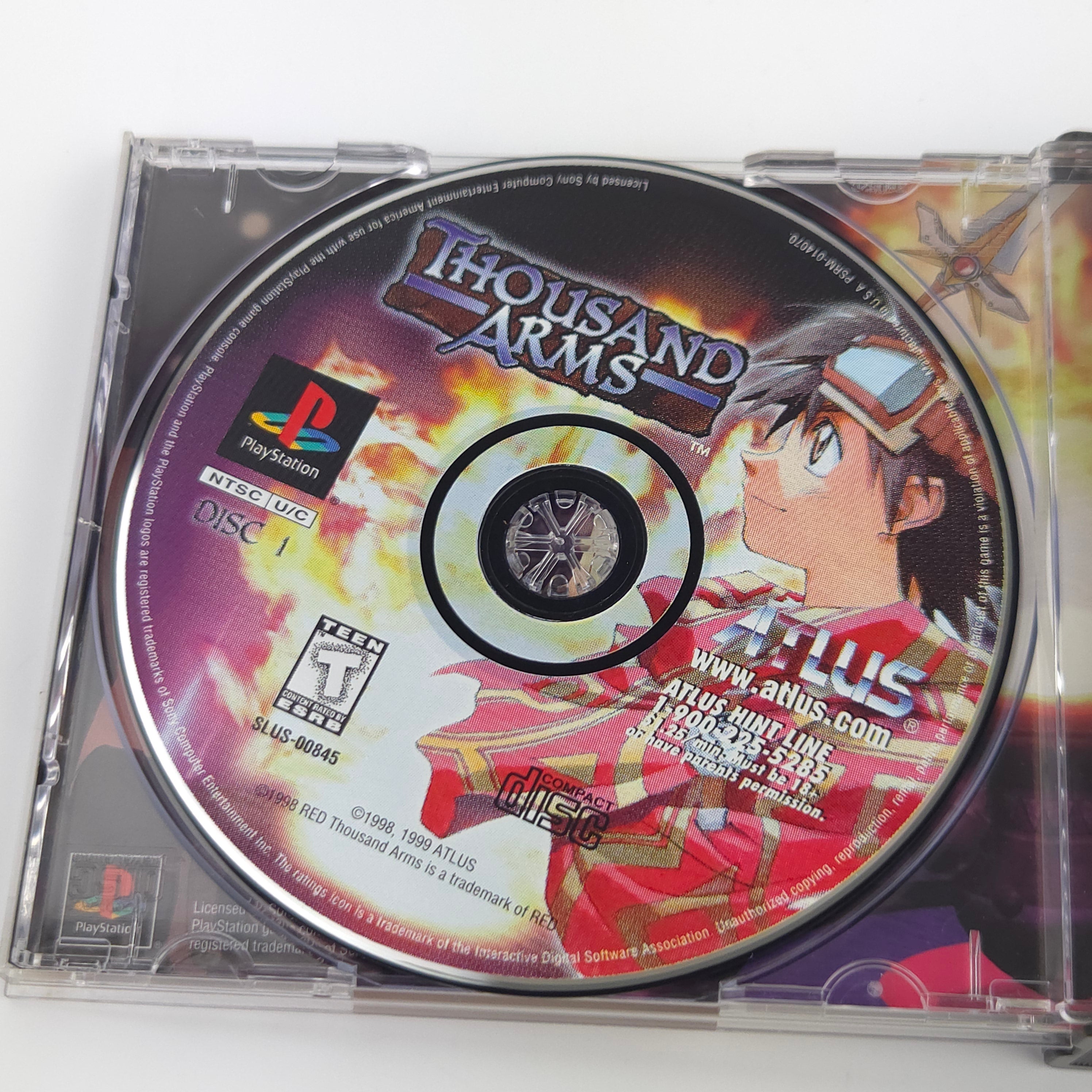 Playstation 1 Spiel – Thousand Arms (NTSC-USA OVP)
