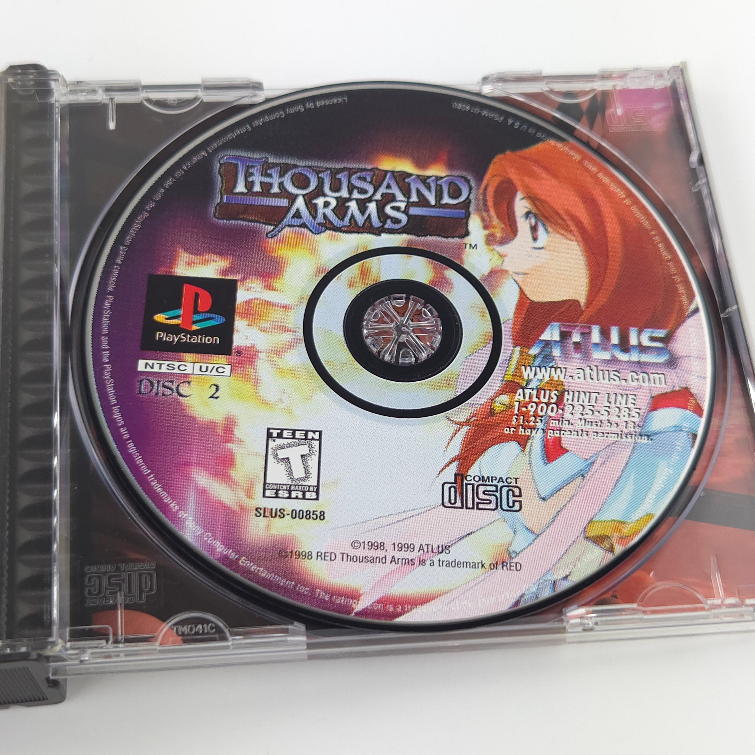 Playstation 1 Spiel – Thousand Arms (NTSC-USA OVP)