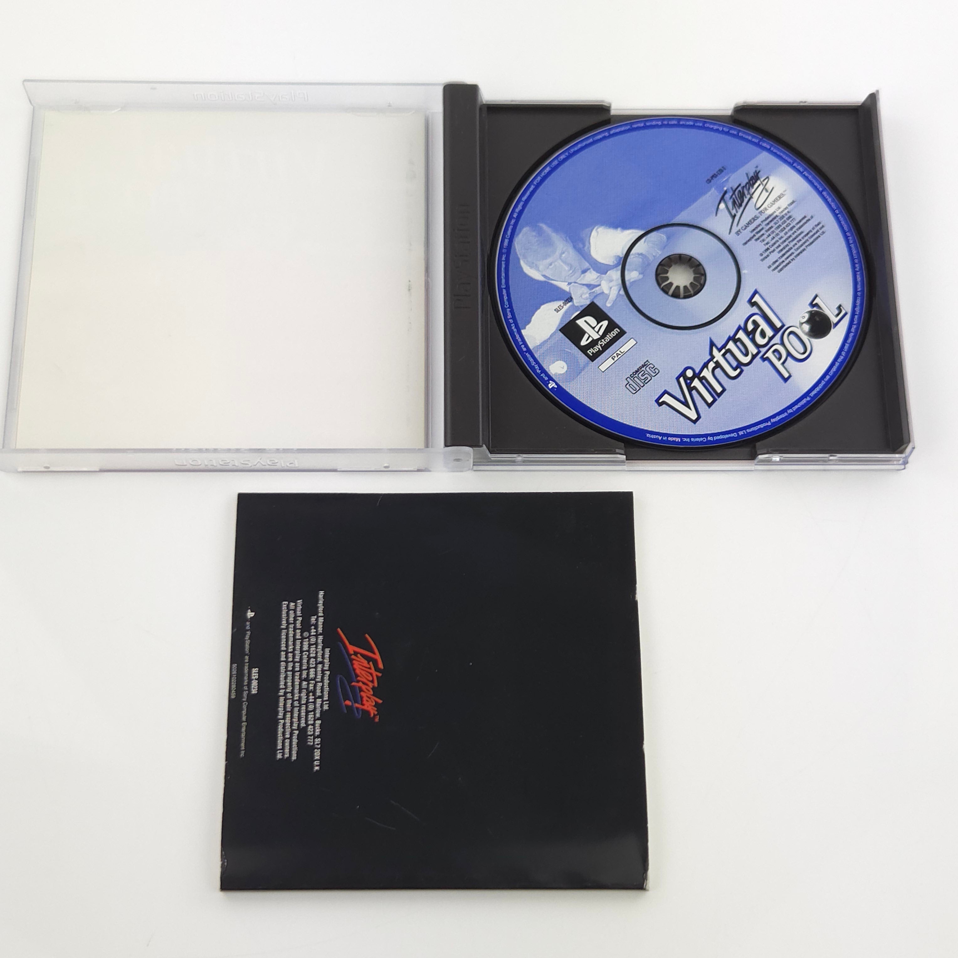PlayStation 1 Spiel – Virtual Pool (OVP PAL Anleitung)