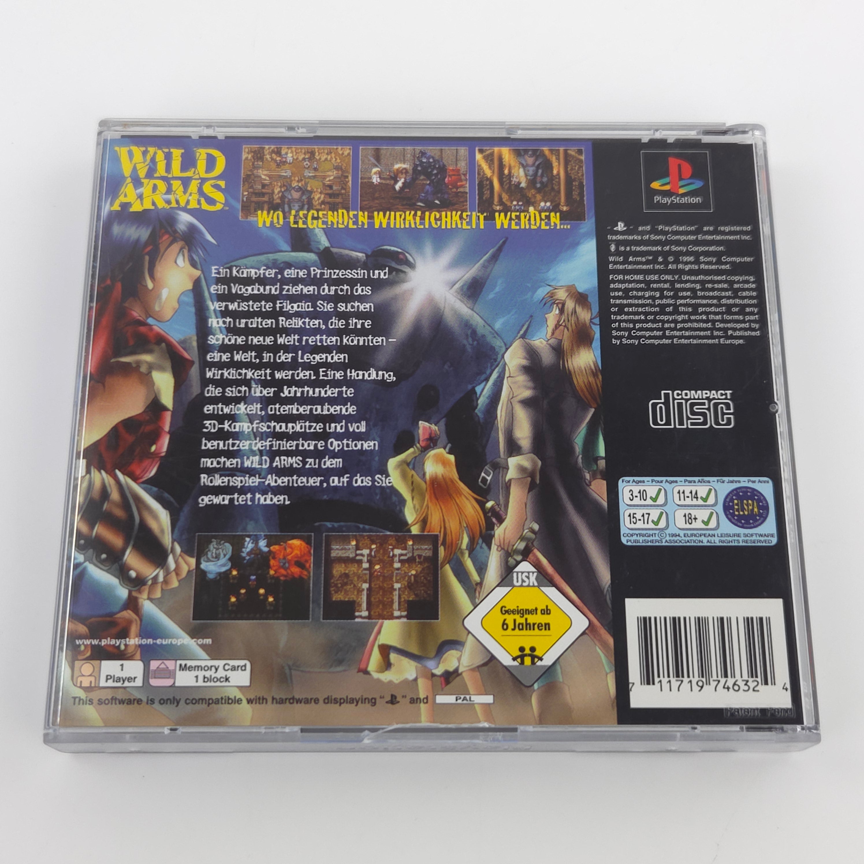Playstation 1 Spiel – Wild Arms (PS1 OVP PAL)
