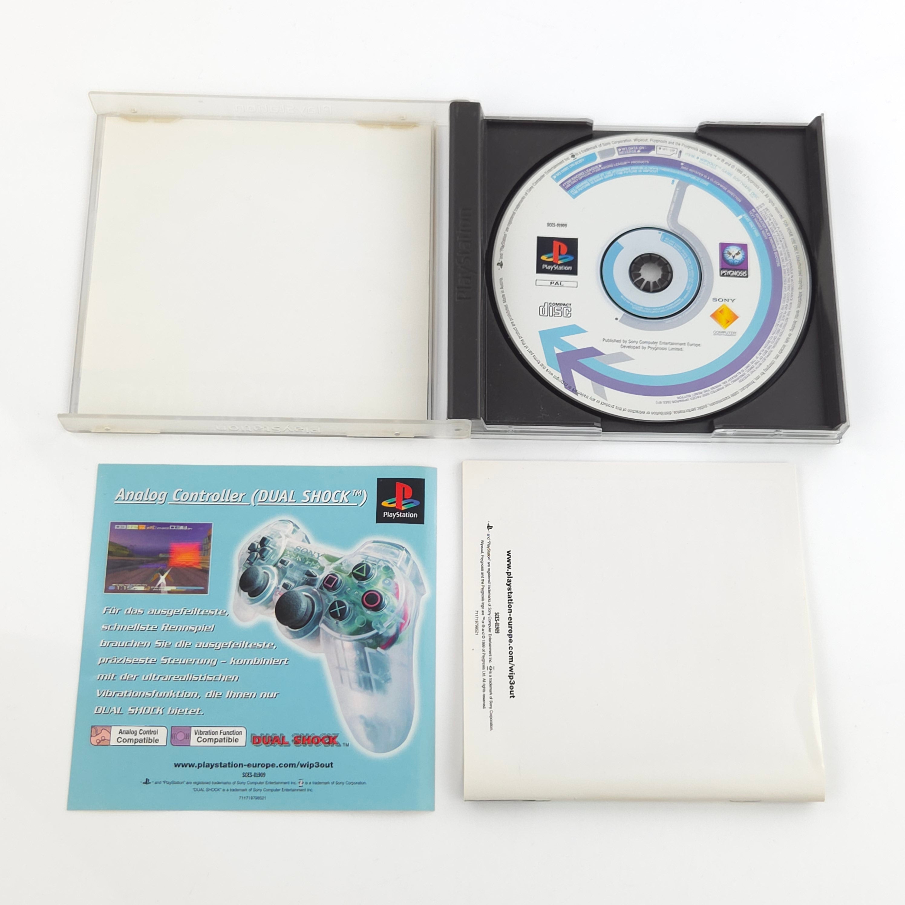 Playstation 1 Spiel – Wipeout PS1 PAL OVP Anleitung