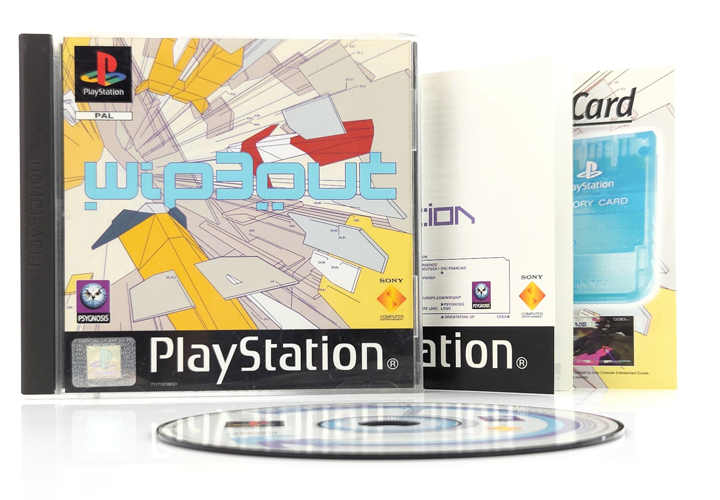 Playstation 1 Spiel – Wipeout PS1 PAL OVP Anleitung