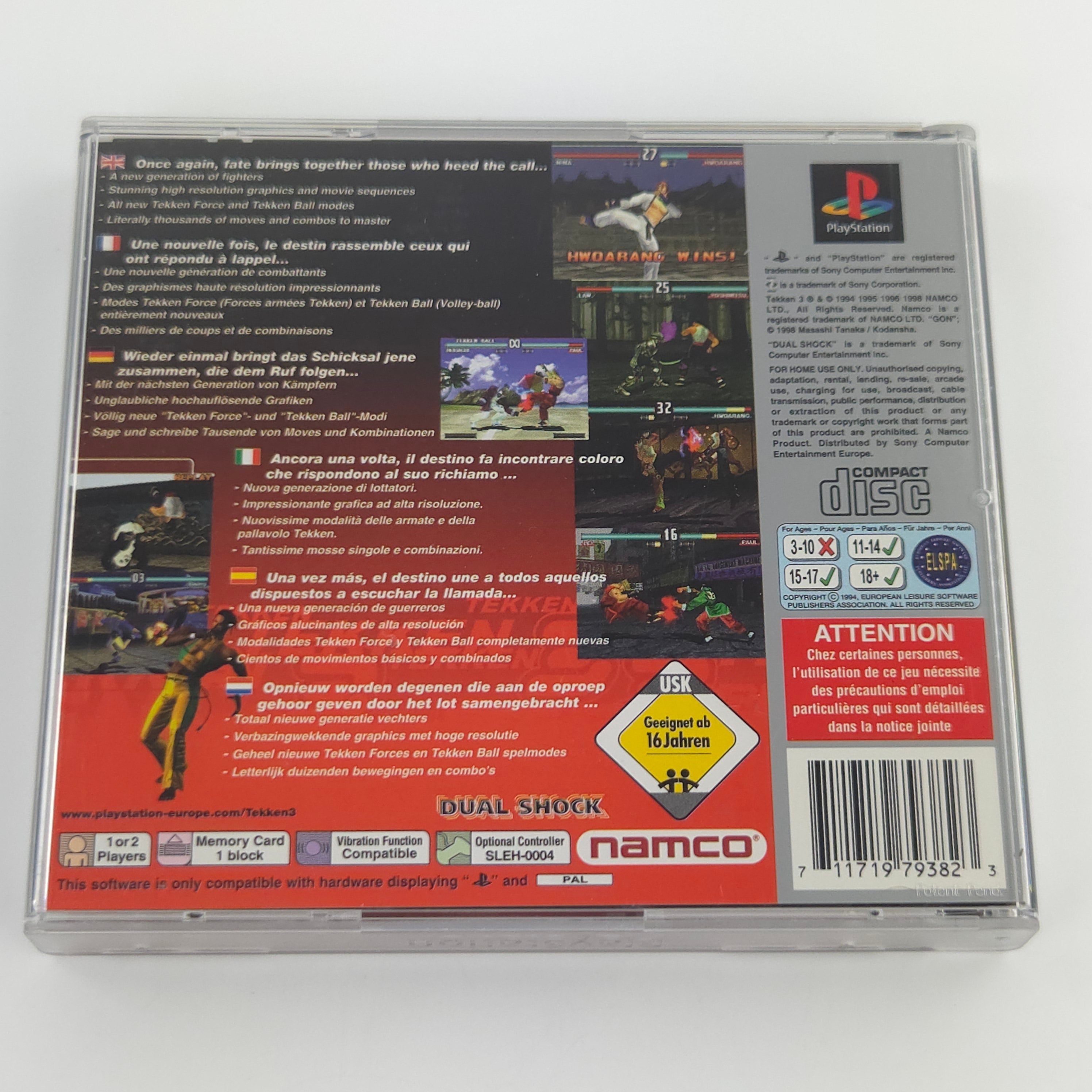 Playstation 1 Spiel Tekken 3 PS1 Platinum OVP PAL EUR