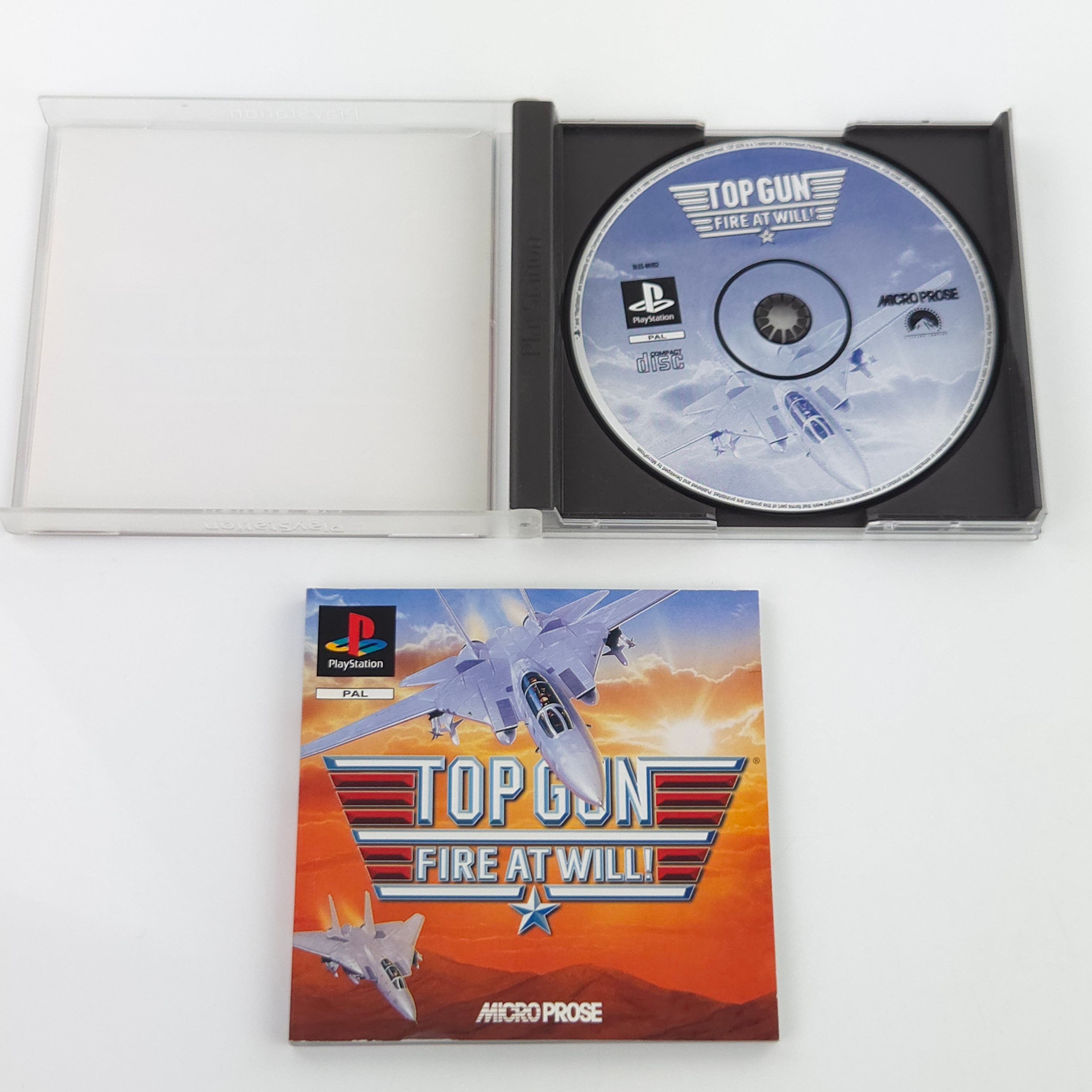 Sony Playstation Spiel Top Gun Fire at Will PS1 OVP PAL