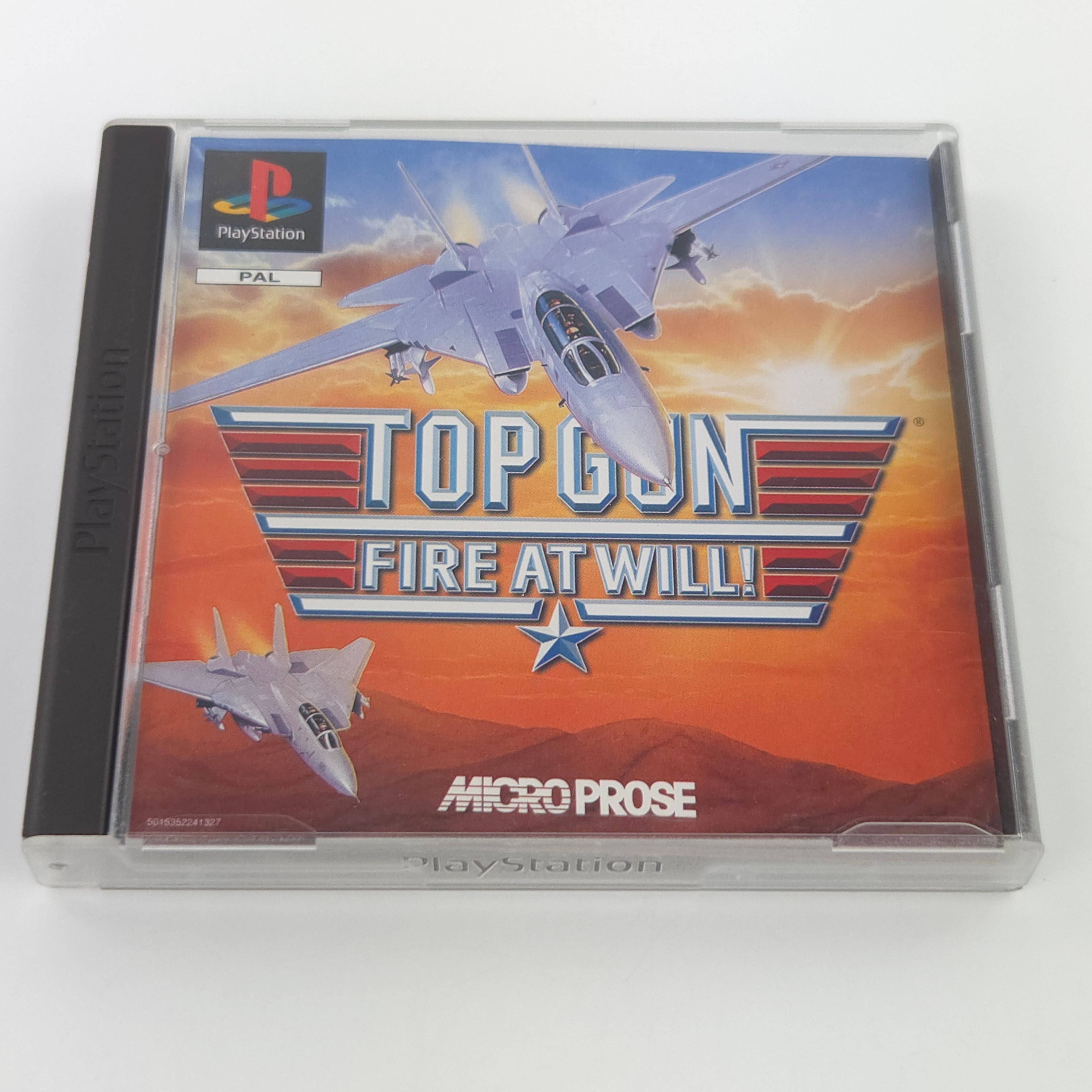 Sony Playstation Spiel Top Gun Fire at Will PS1 OVP PAL