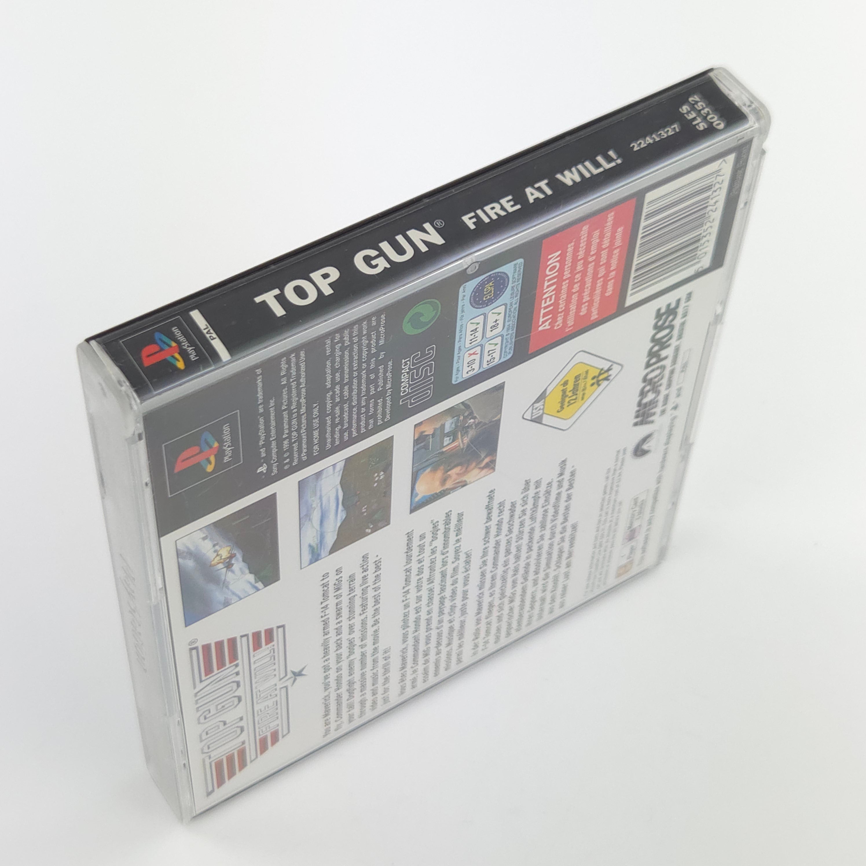 Sony Playstation Spiel Top Gun Fire at Will PS1 OVP PAL