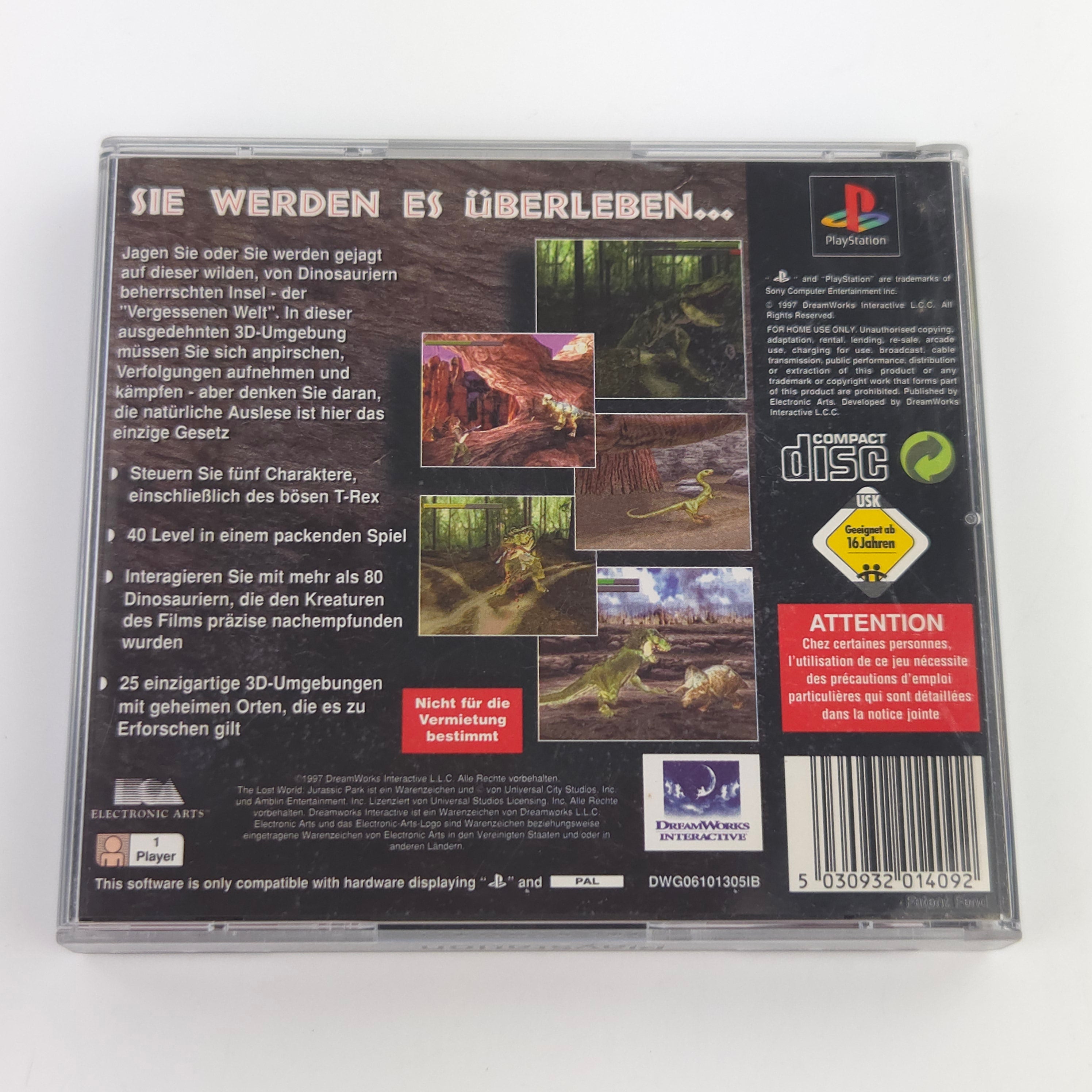 PlayStation 1 Spiel – Vergessene Welt Jurassic Park (PAL)