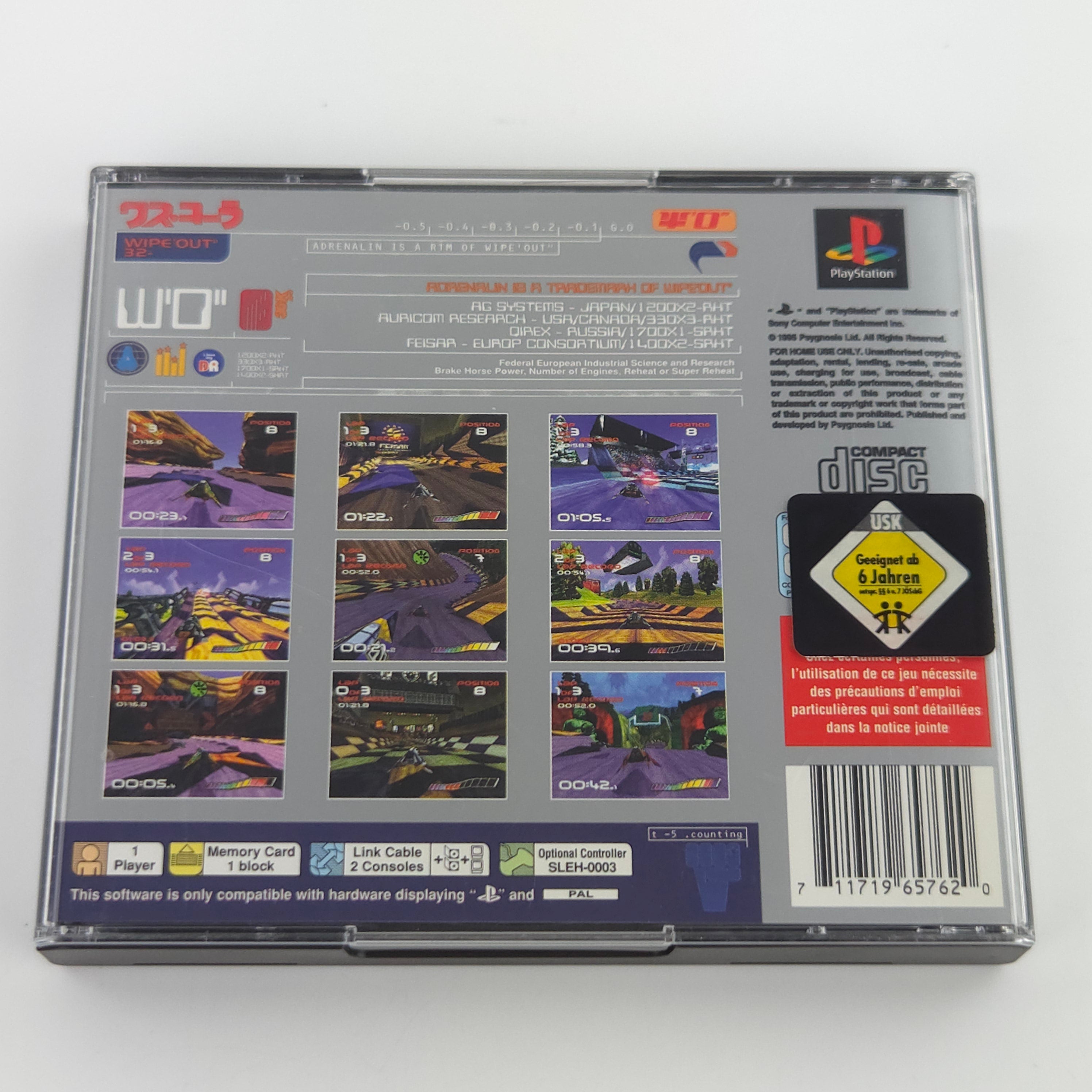 Sony PlayStation 1 Spiel Wipeout PS1 Platinum OVP PAL