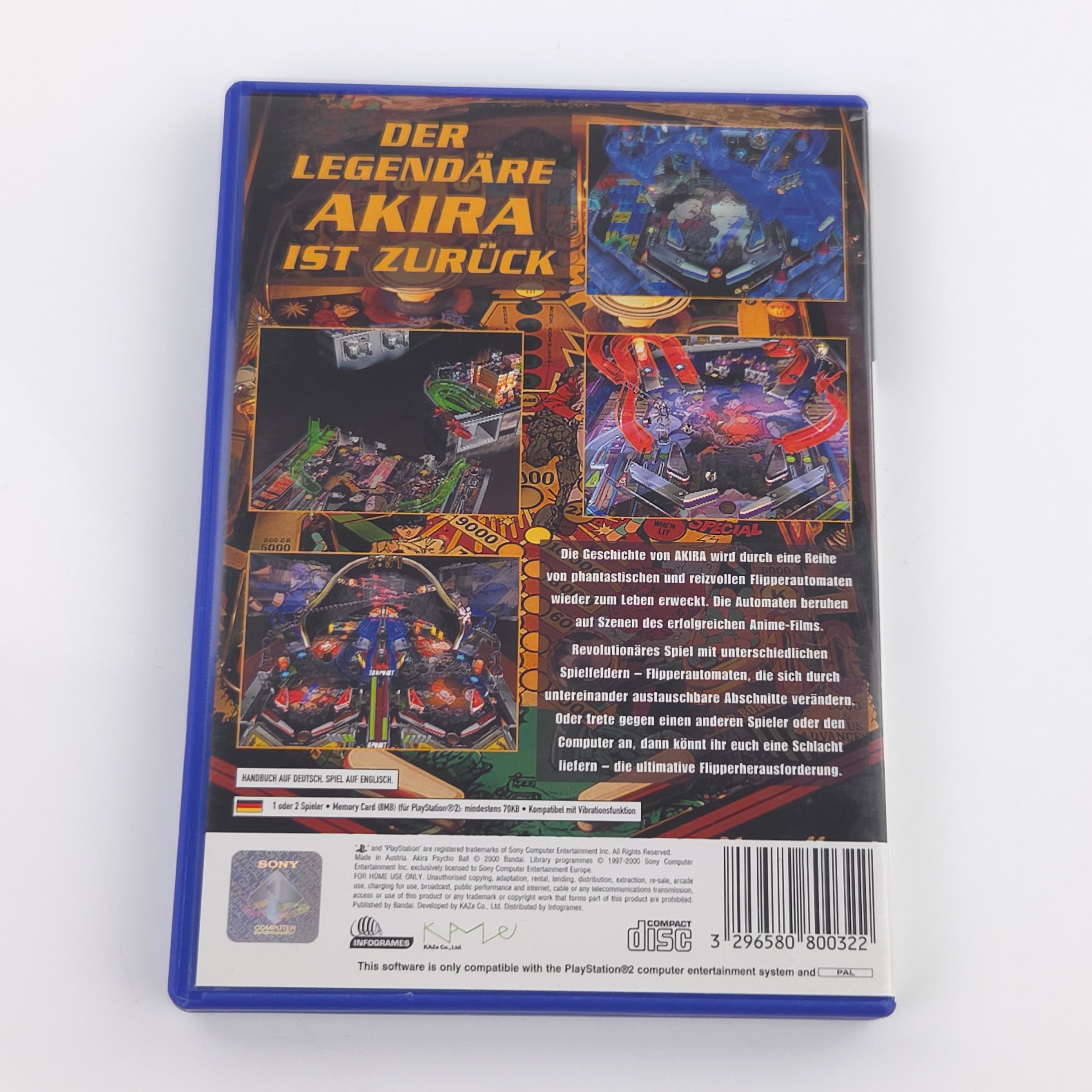 Playstation 2 Spiel – Akira Psycho Ball (PS2 OVP PAL)