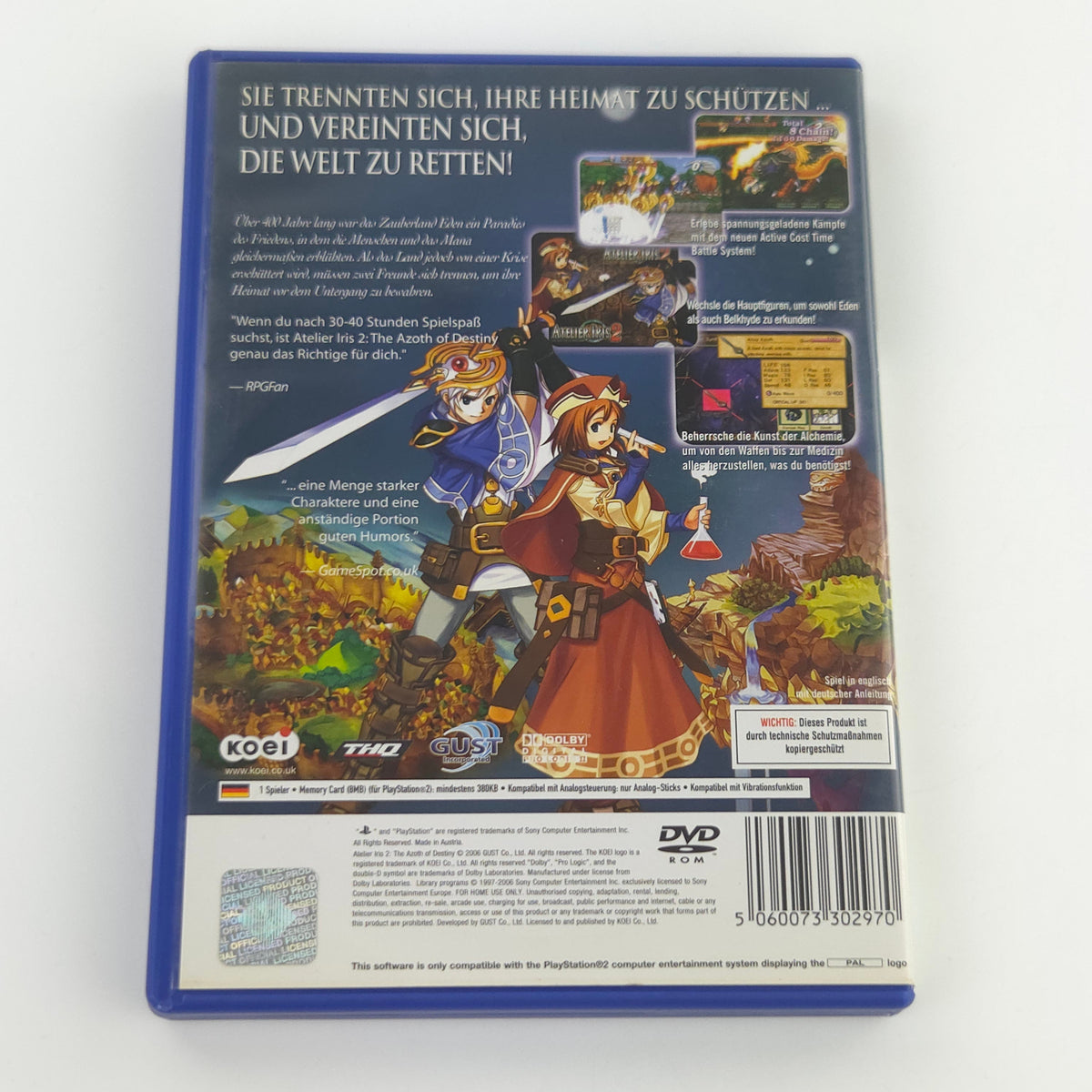 Playstation 2 Spiel Atelier Iris 2 OVP PAL