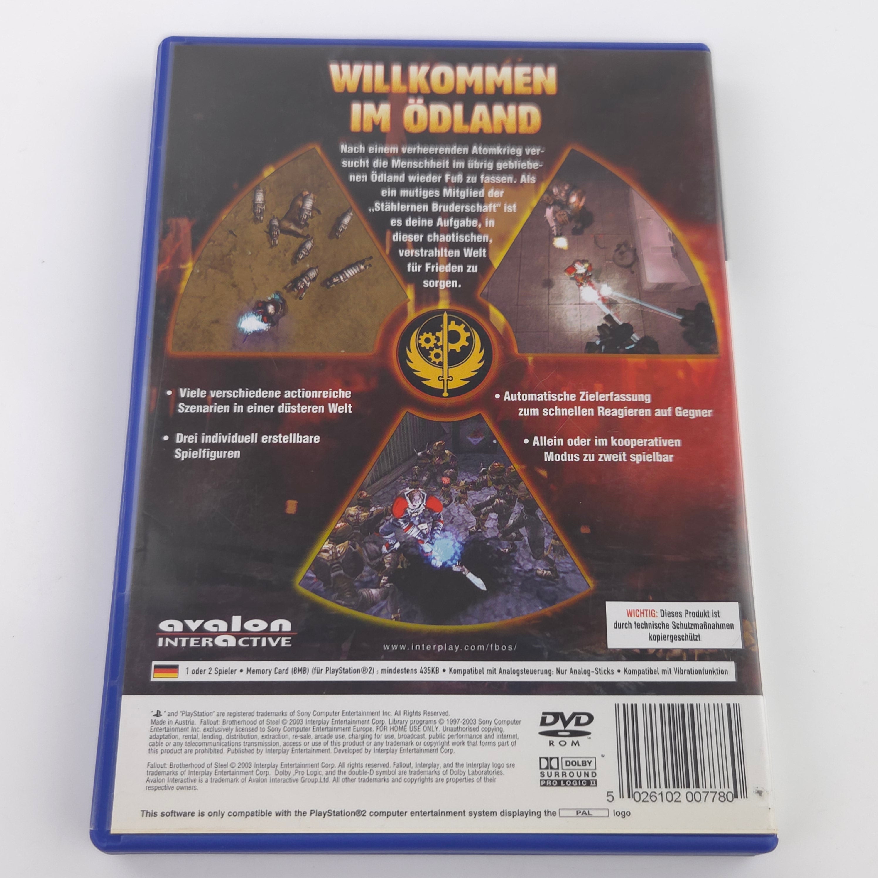 Playstation 2 Spiel – Fallout Brotherhood of Steel OVP PAL