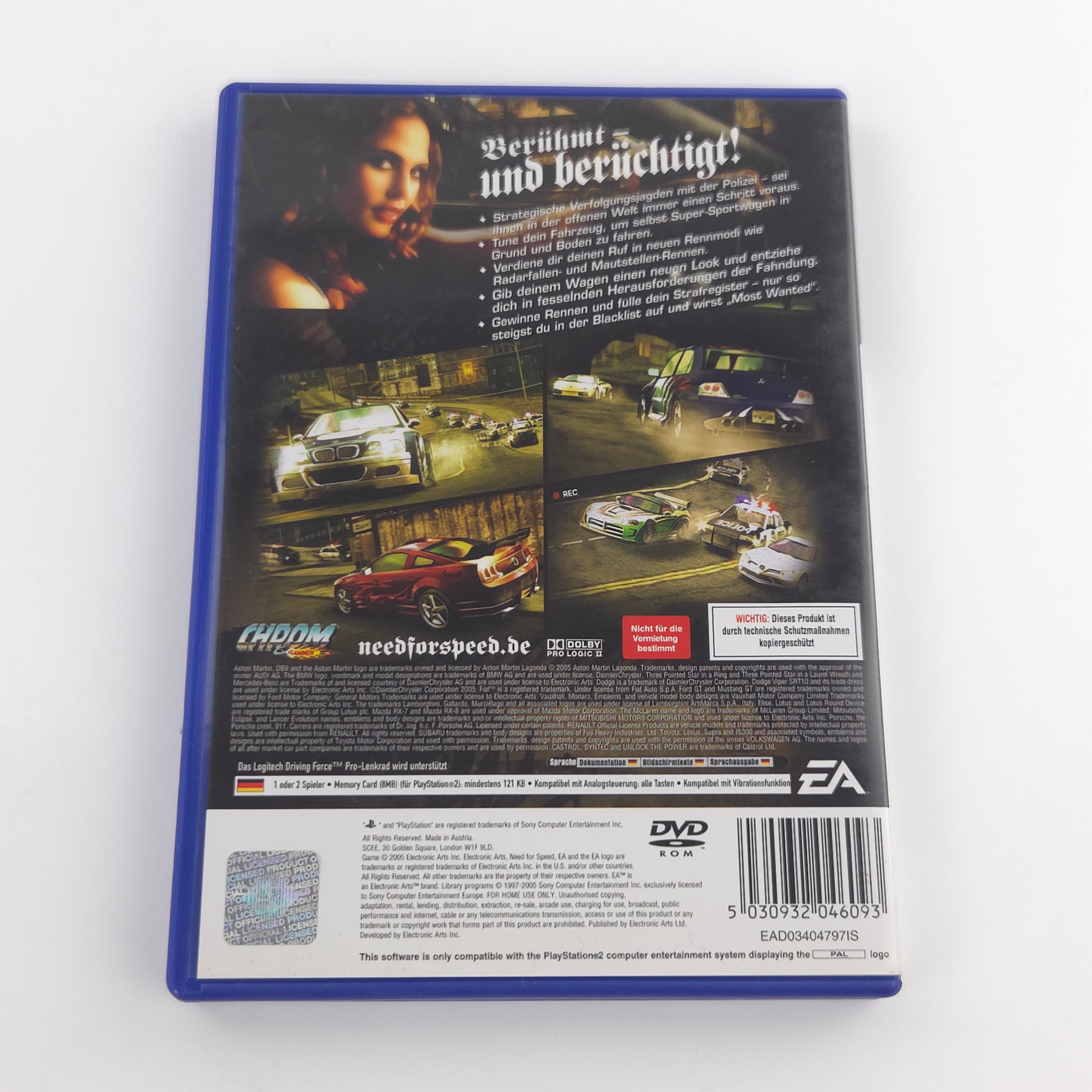 Playstation 2 Spiel – Need for Speed Most Wanted (OVP)