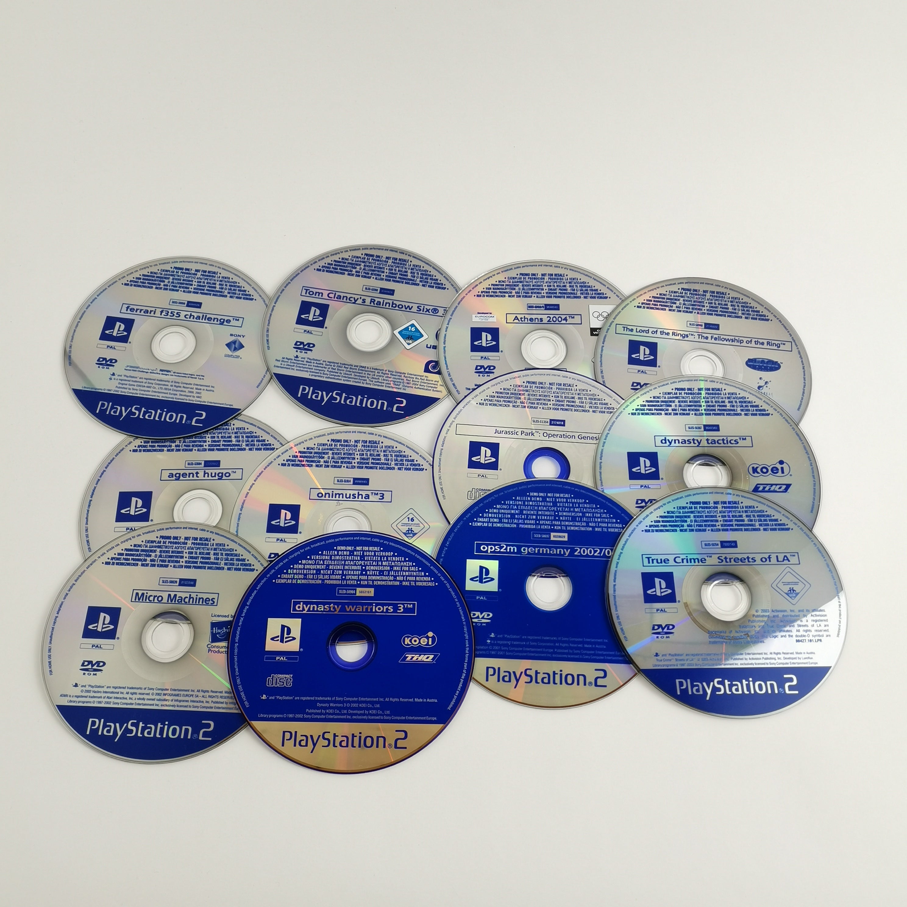Sony Playstation 2 Promo CDs Konvolut + Original PS1 Tasche