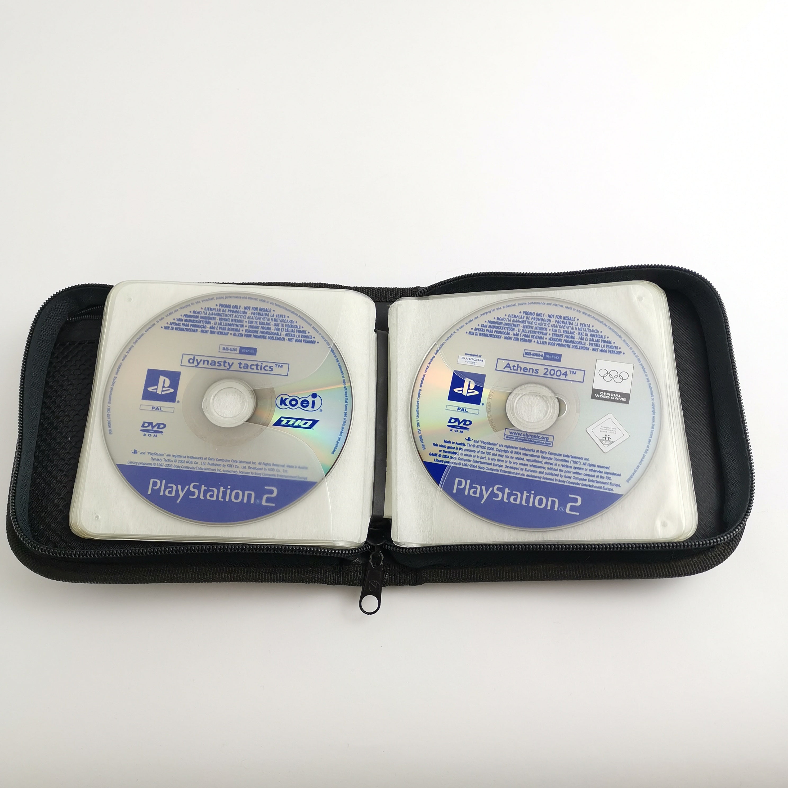 Sony Playstation 2 Promo CDs Konvolut + Original PS1 Tasche